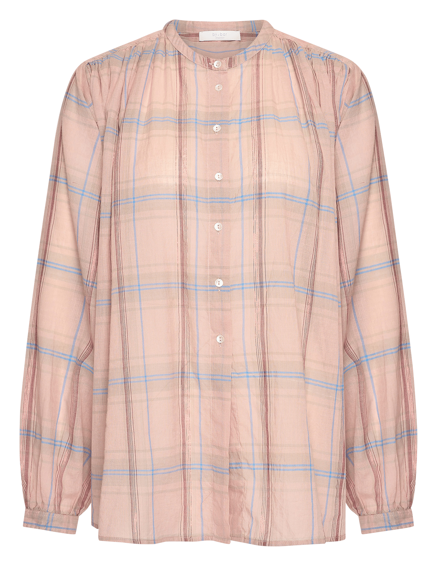 Chemise col rond en coton bio BY BAR Rose