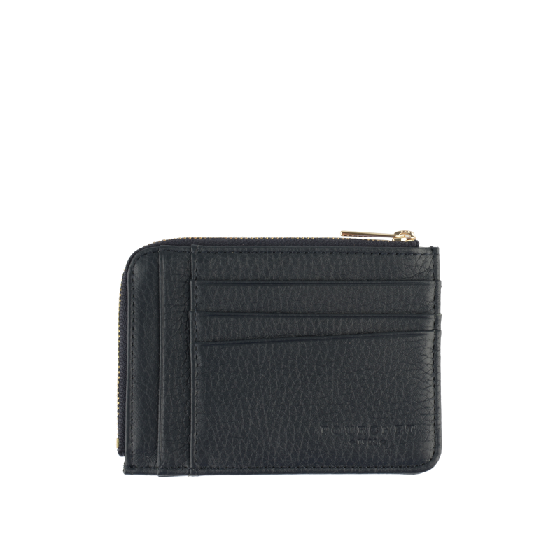 Calfskin leather wallet Blue