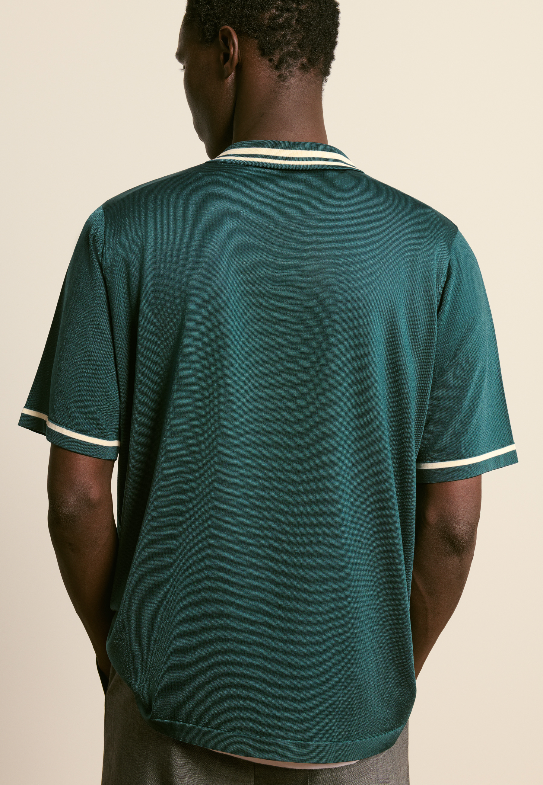 Light thread polo MAISON MONTAGUT Green