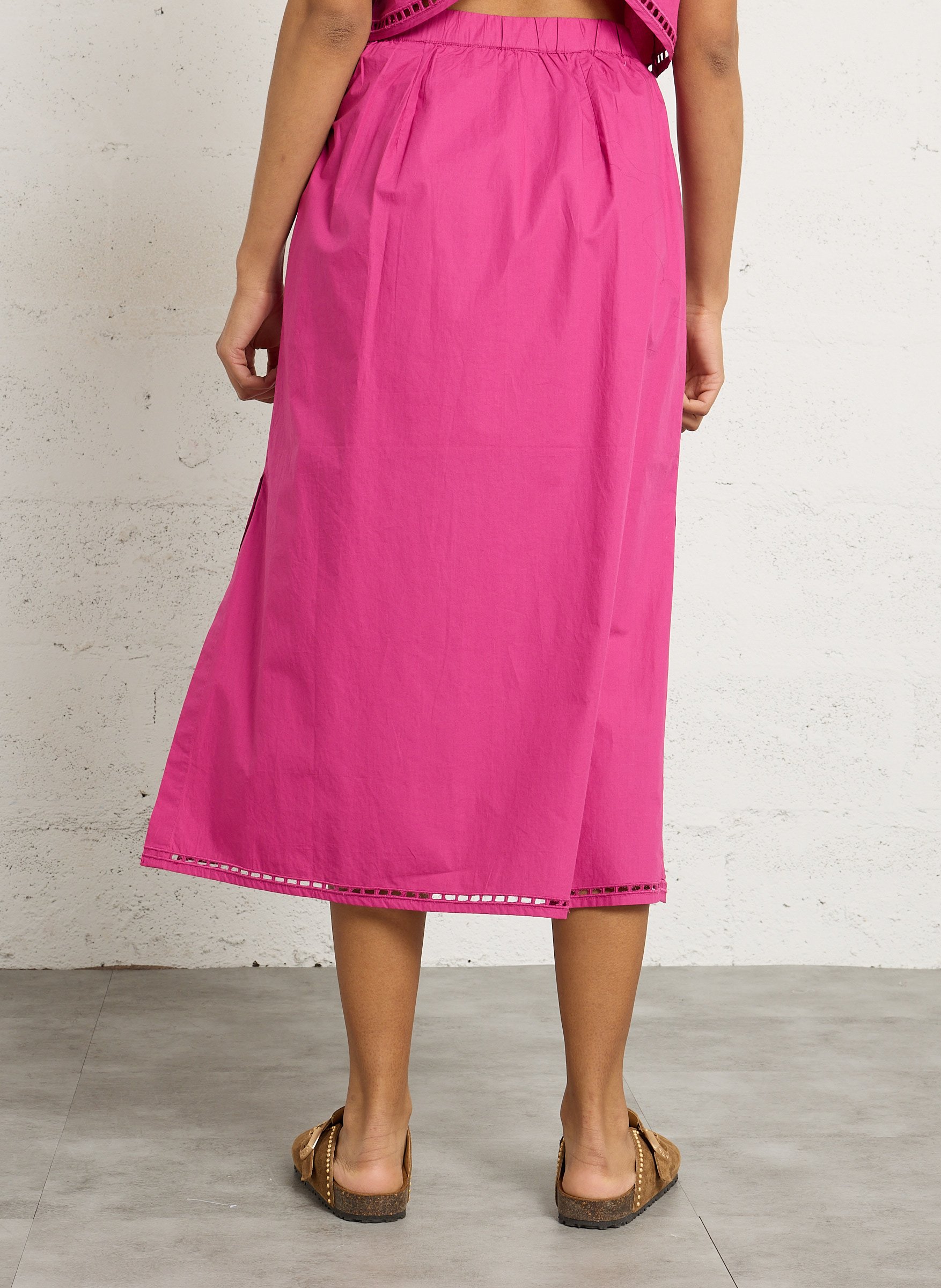 Jupe évasée en coton bio LOUISE MISHA Rose