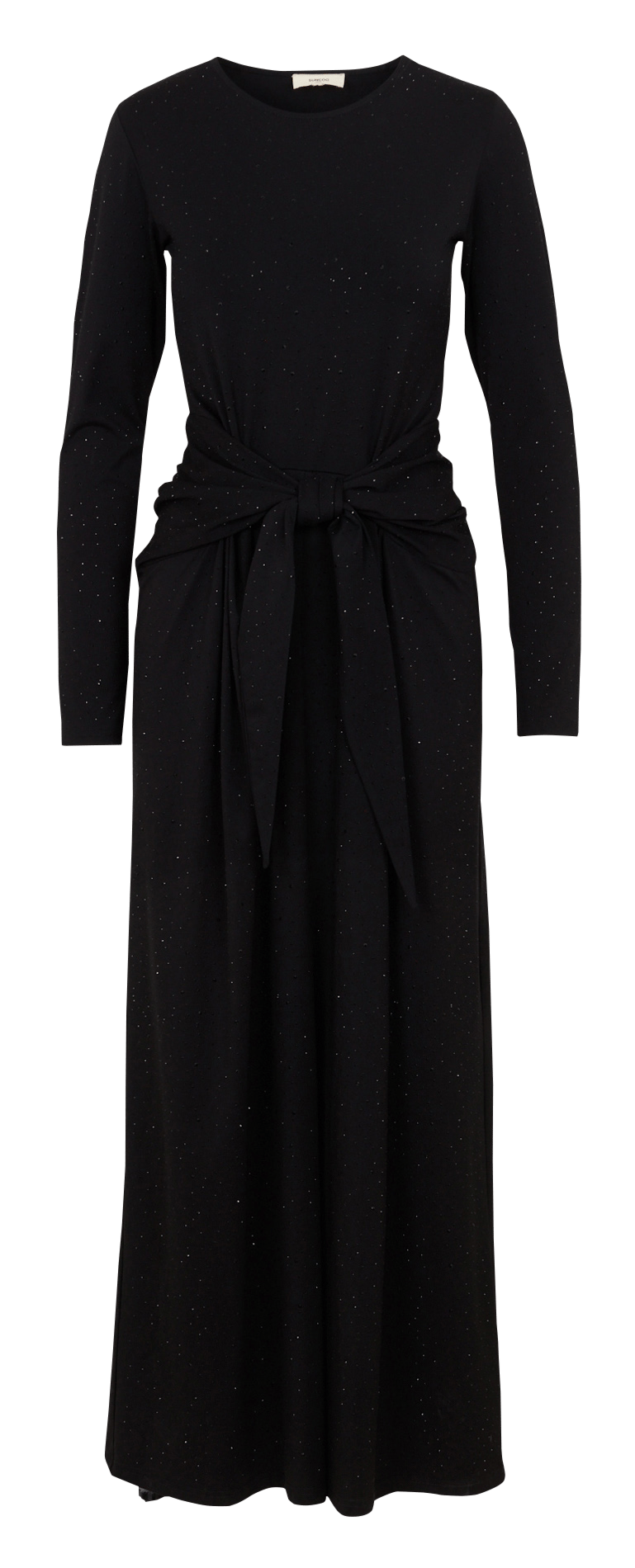 Robe longue ajustée à strass SUNCOO Noir