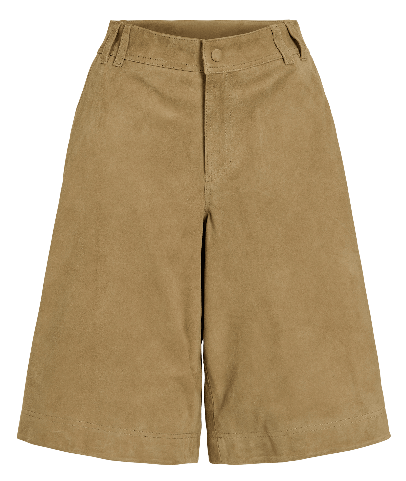 Shorts mit hohem Bund aus Wildleder ROUGE EDIT Braun