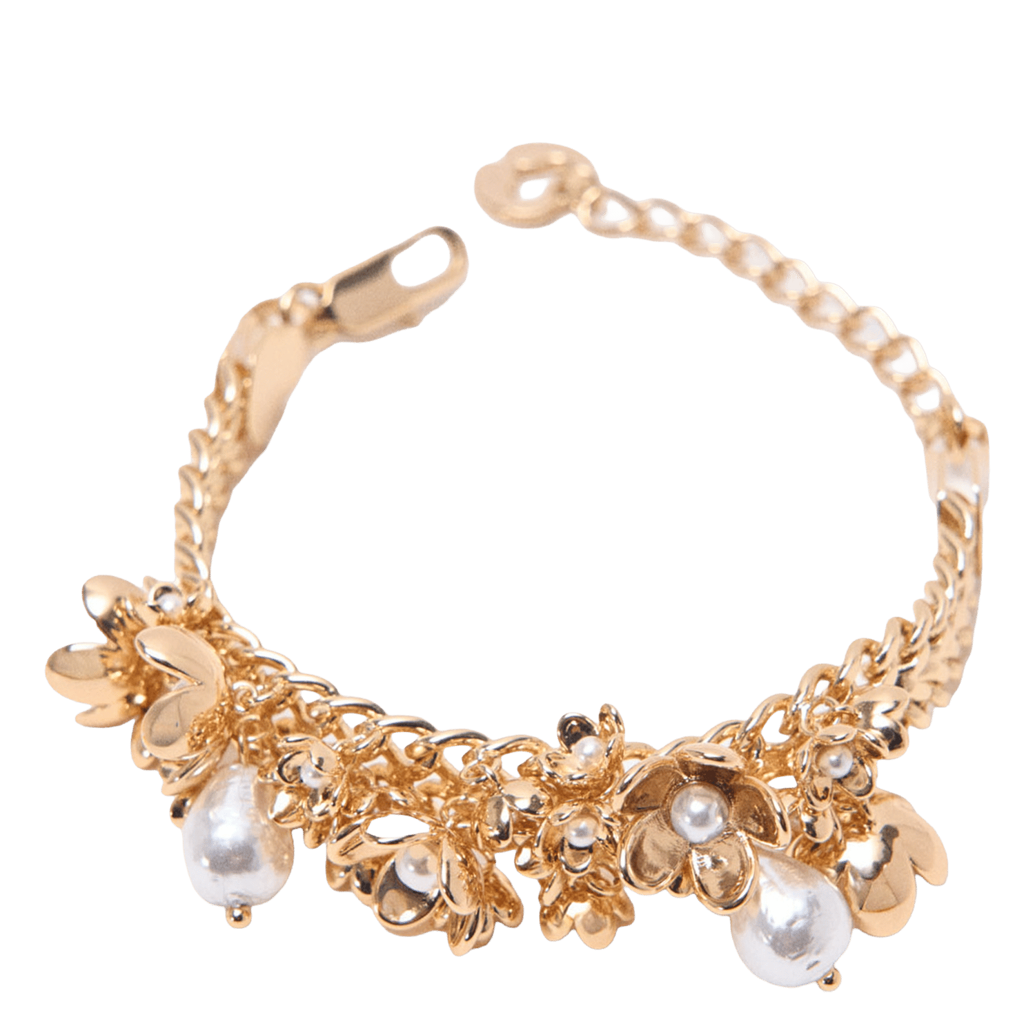 Armband met parel bloemen MAJE Goudkleurig