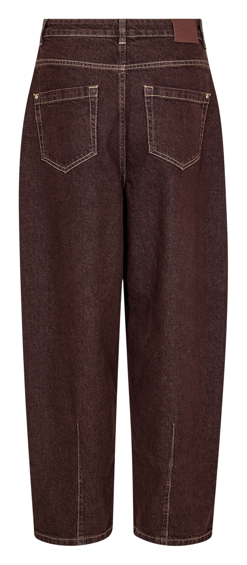 High-waisted plain denim jeans MOS MOSH Red