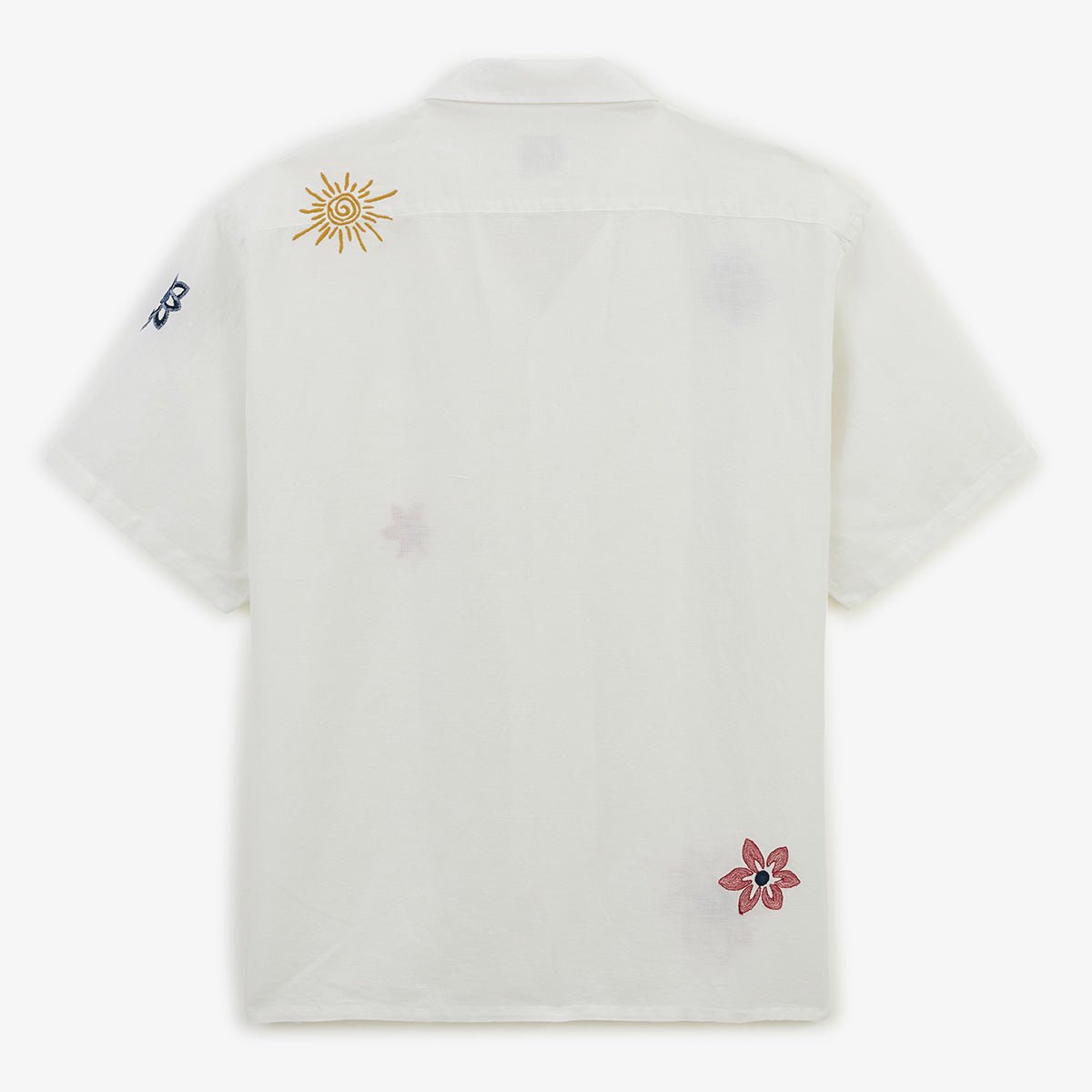 Short-sleeved shirt in printed Japanese cotton SERGE BLANCO White