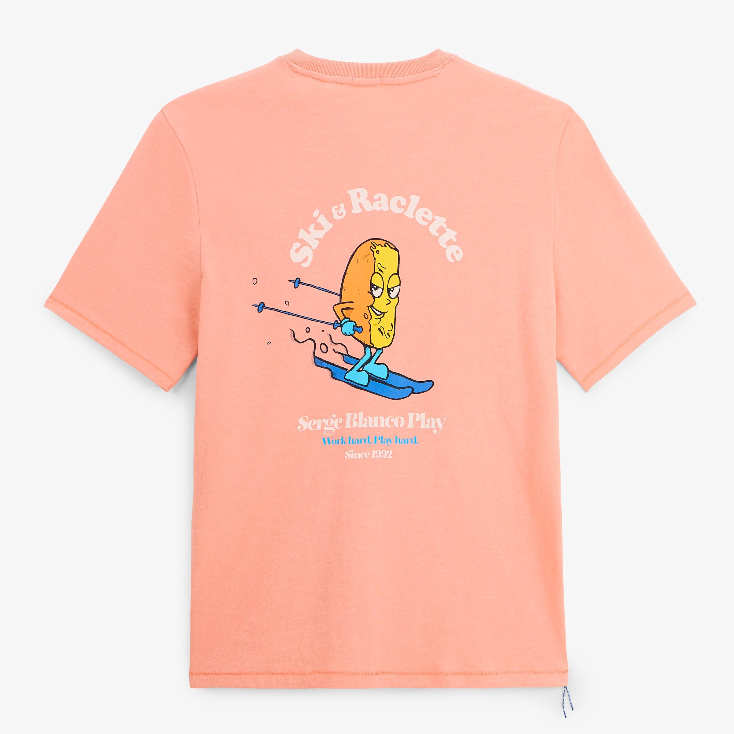 Short-sleeved t-shirt printed with ski & raclette SERGE BLANCO Pink