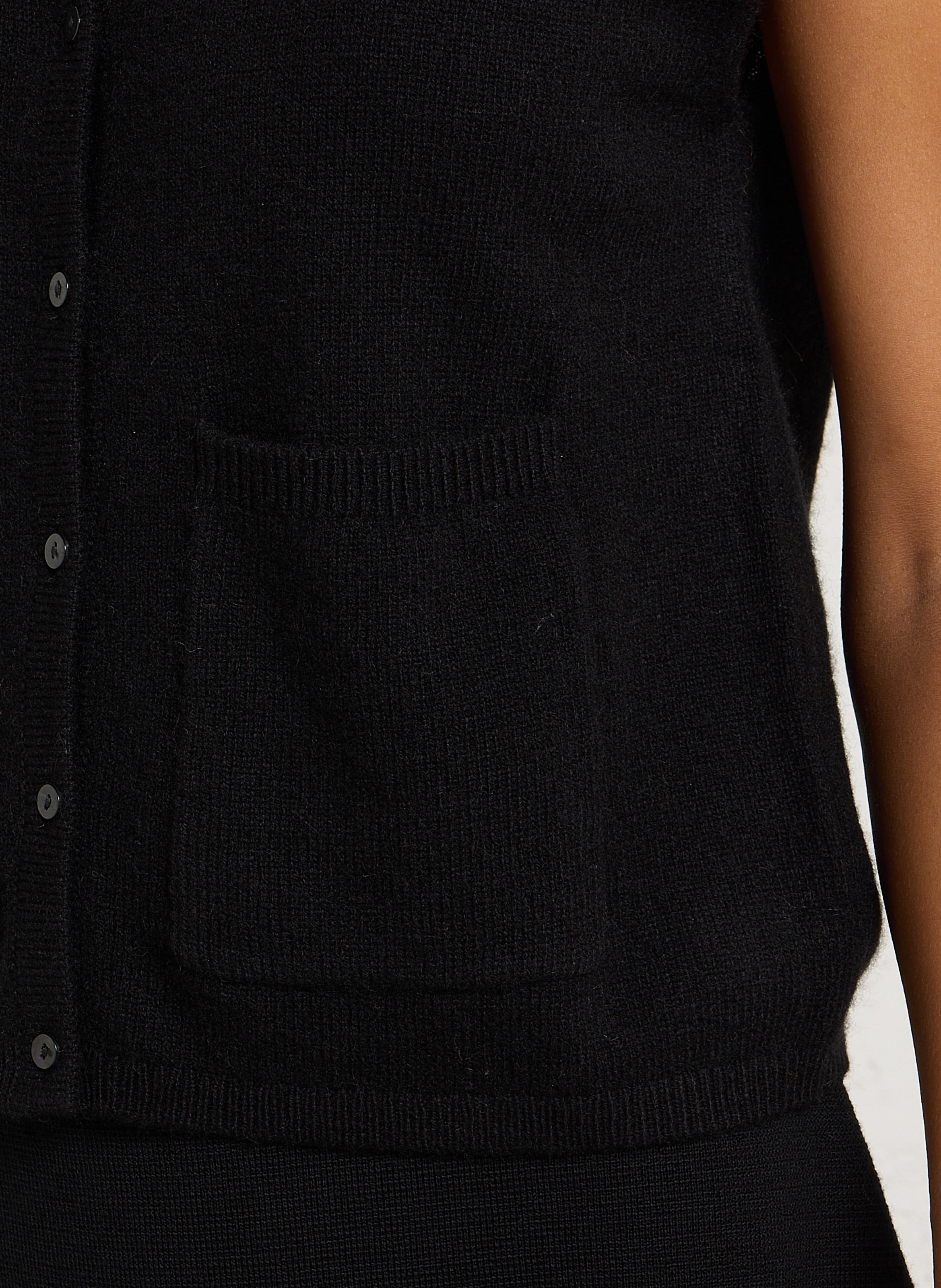 Wollstrickjacke mit Rundhalsausschnitt MAISON 123 Schwarz