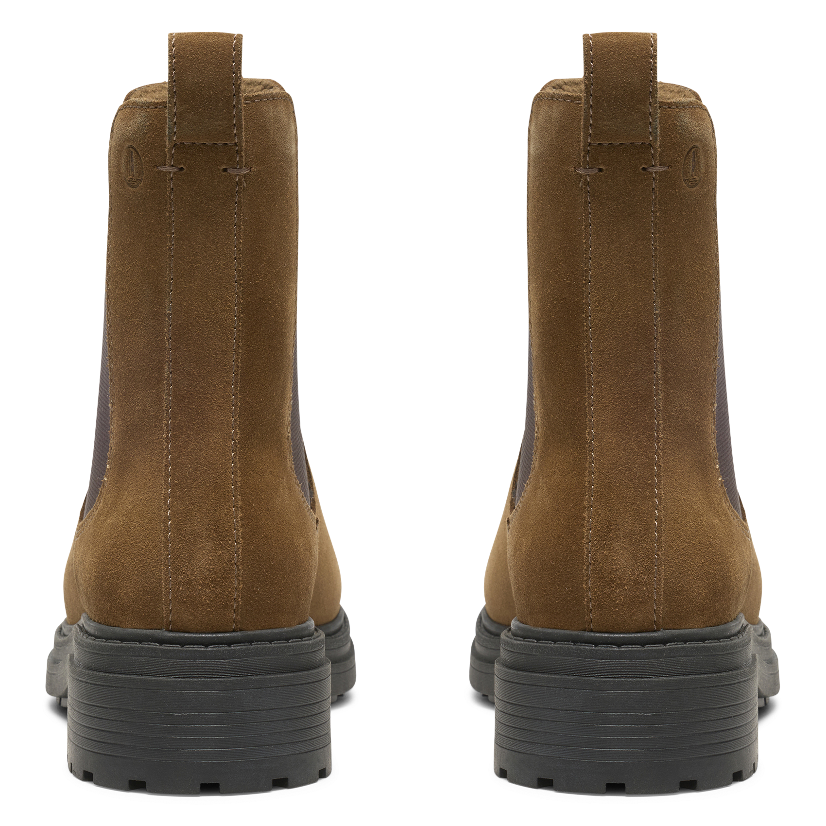 Lederstiefeletten mit runder Schuhspitze CLARKS Braun