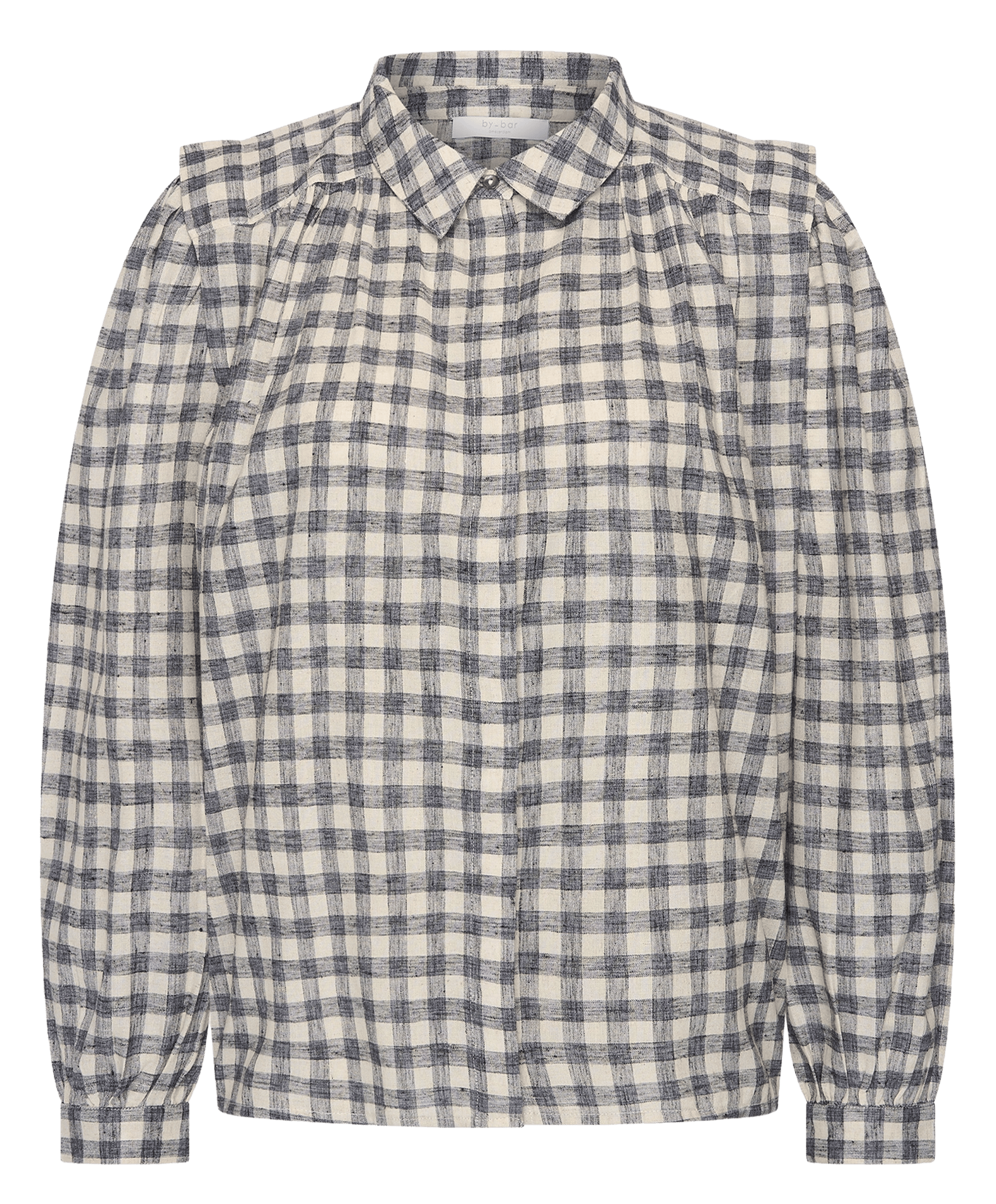 Chemise droite col clasique à carreaux BY BAR Gris