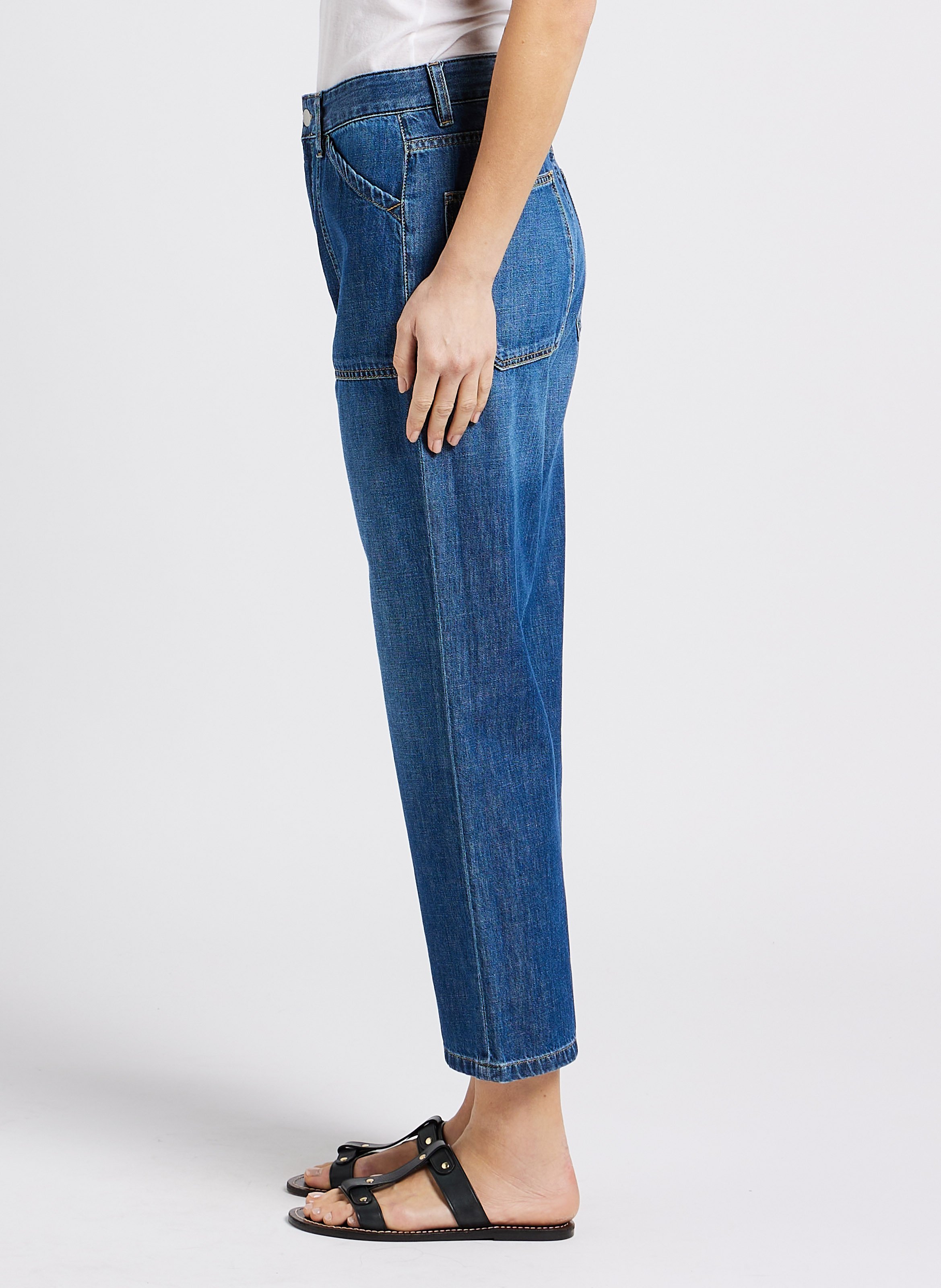 Straight-leg cotton jeans ACQUAVERDE Blue