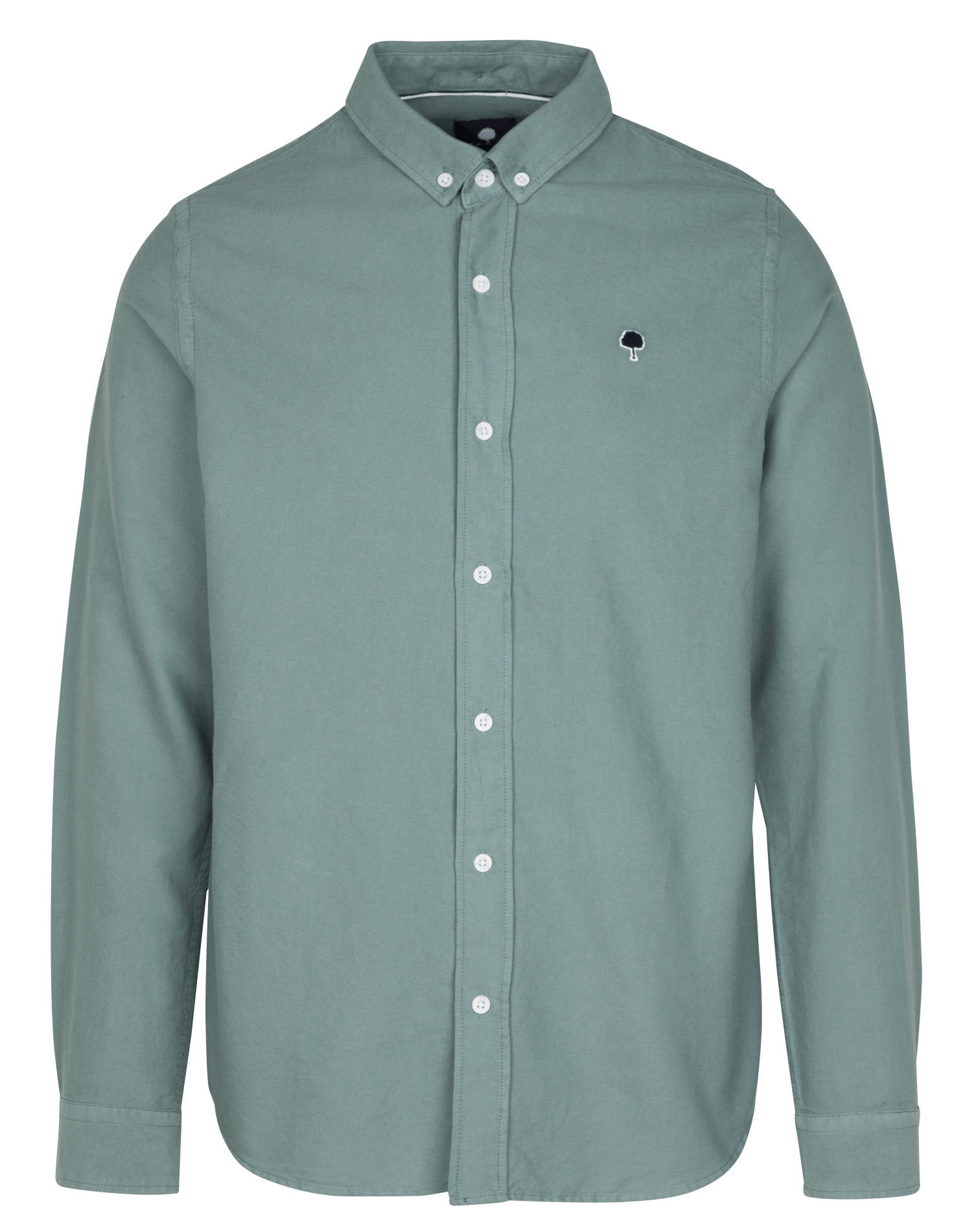 Organic Cotton-blend Shirt With Button-down Collar Vessel Blue 