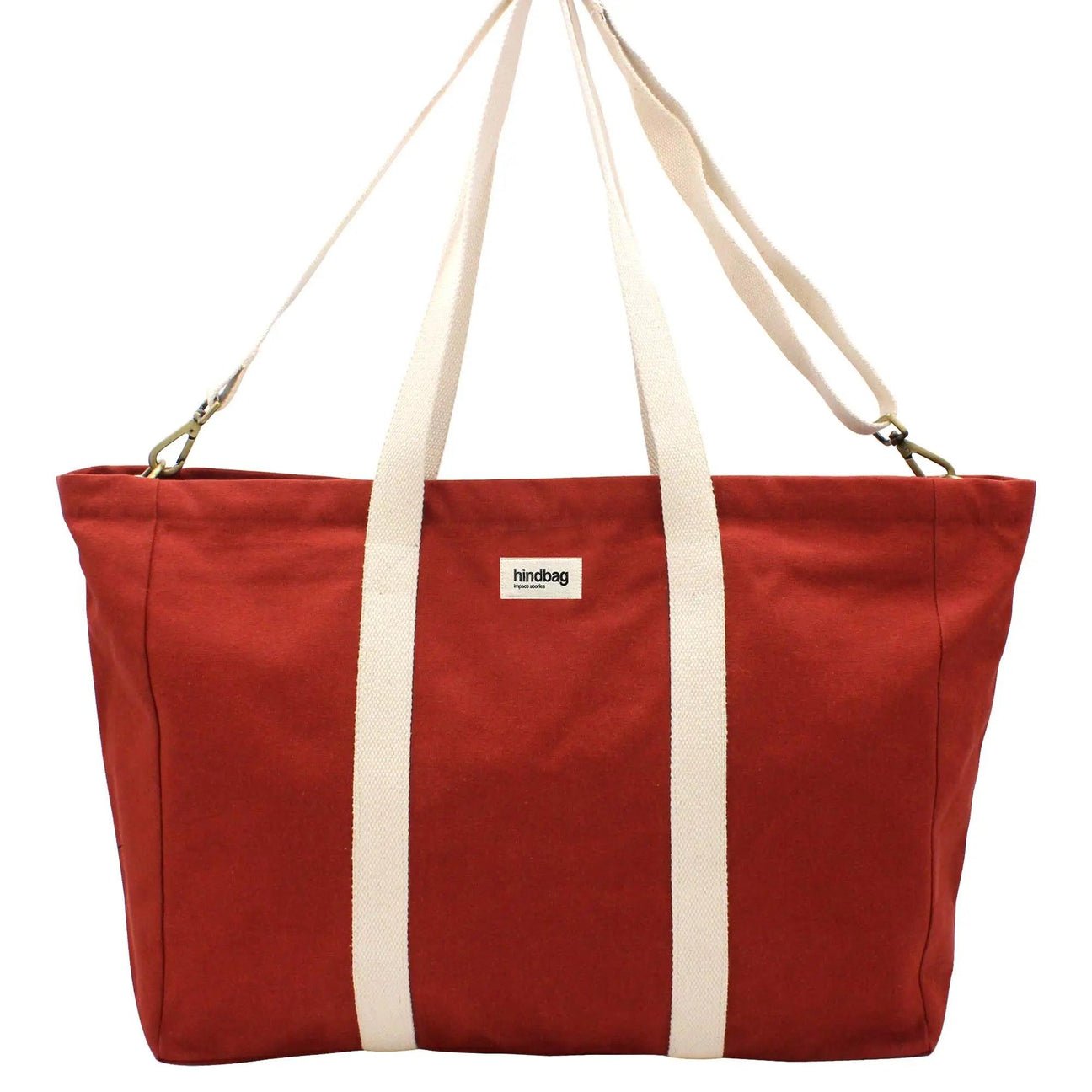 Cotton tote bag JEAN Terracotta