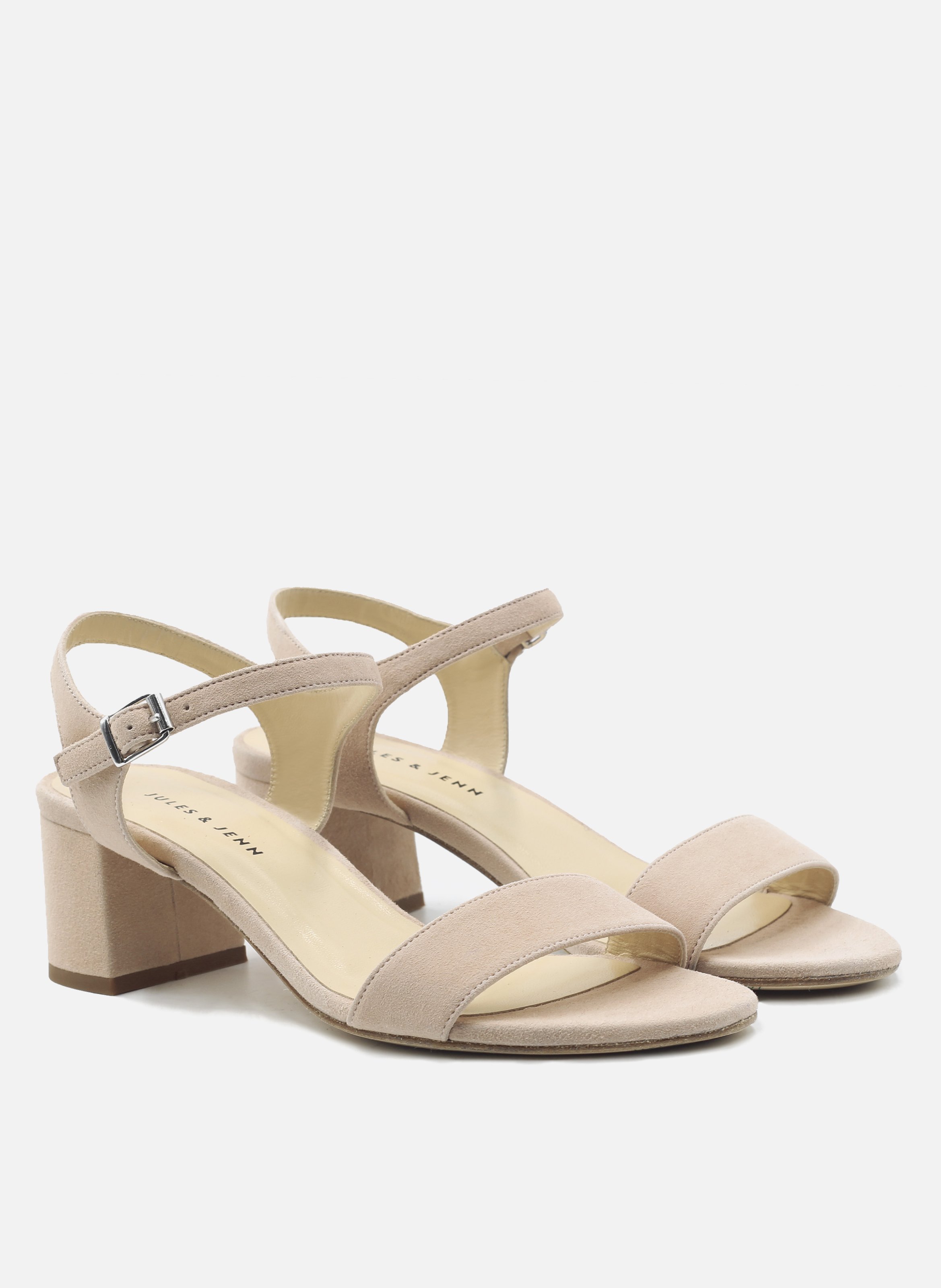 Medium heel suede sandals JULES & JENN Beige