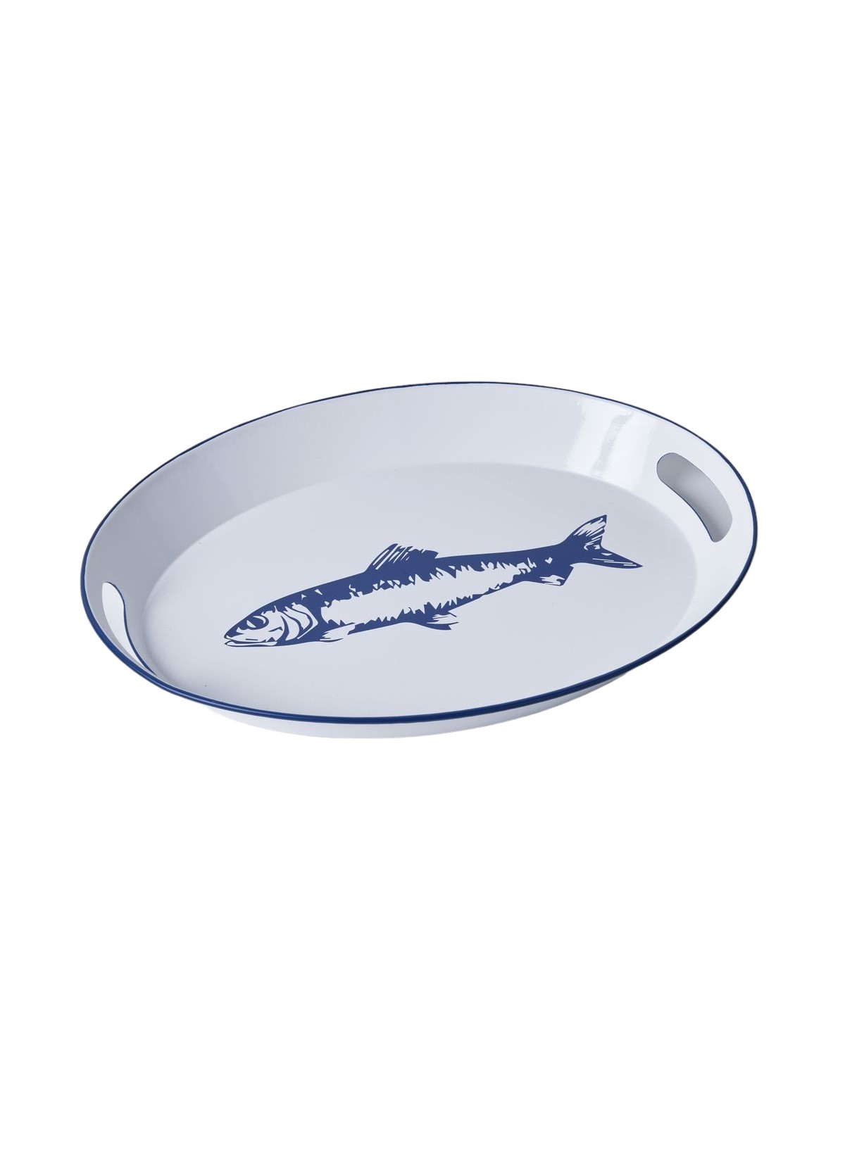 Fish pattern metal plateau FACTORY White