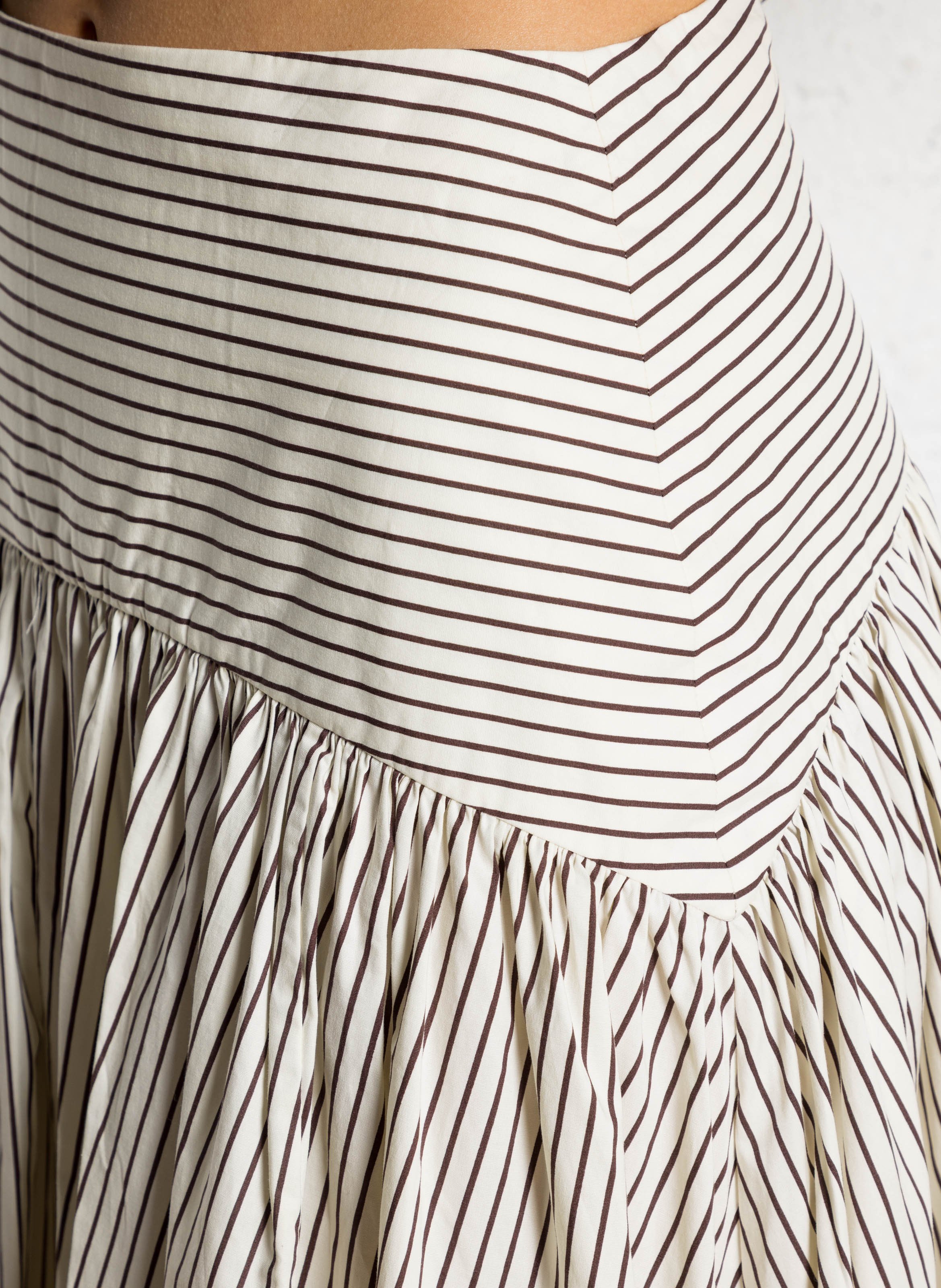 Striped midi skirt STAUD Multicolored