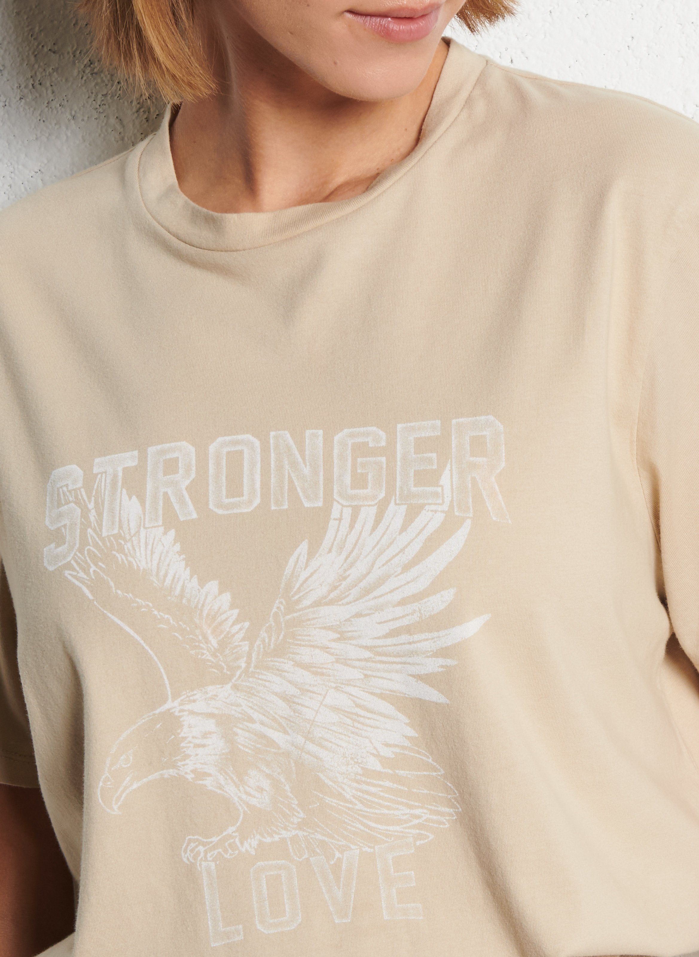 Camiliday round-neck sleeveless cotton top IKKS Beige