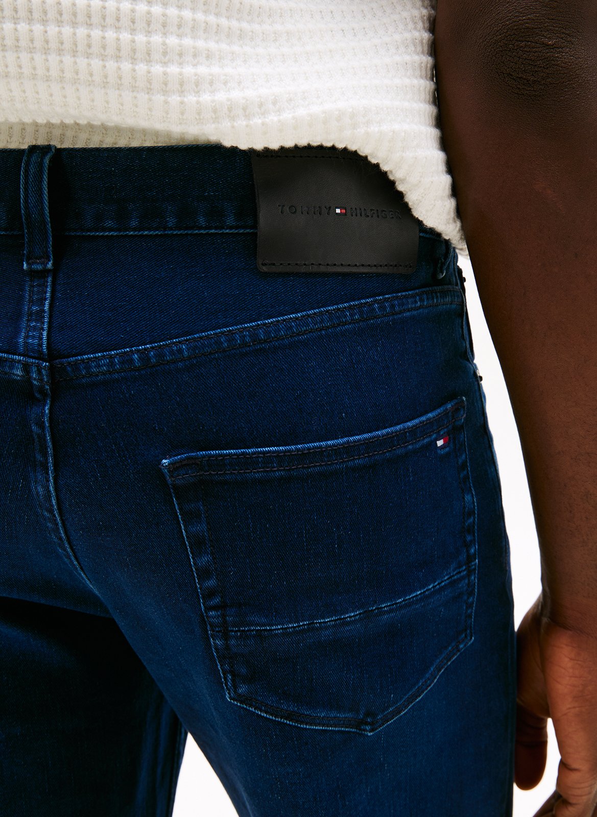 Cotton-blend straight jeans TOMMY HILFIGER Blue