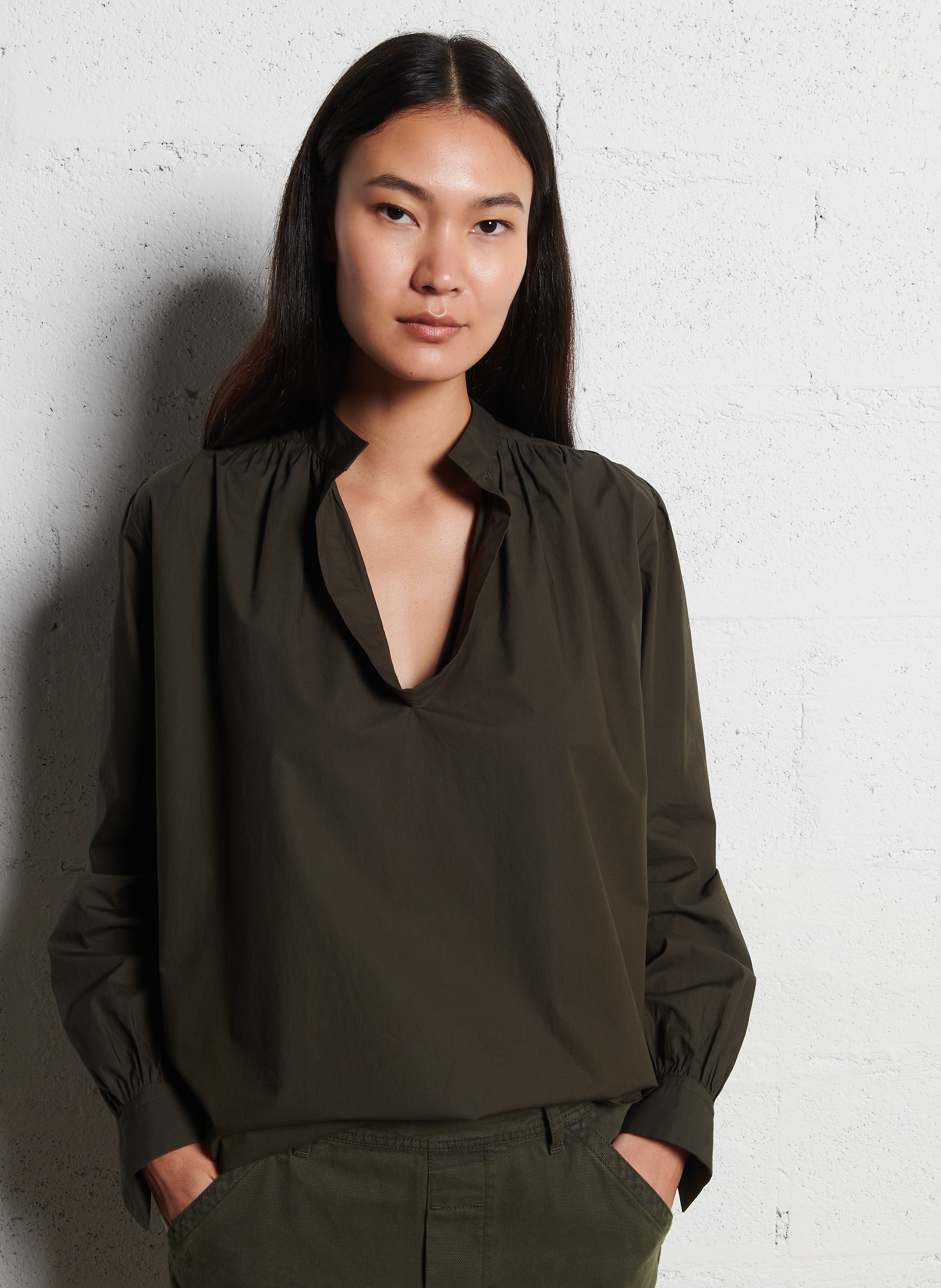 Blouse ample en coton LAURENCE BRAS Vert