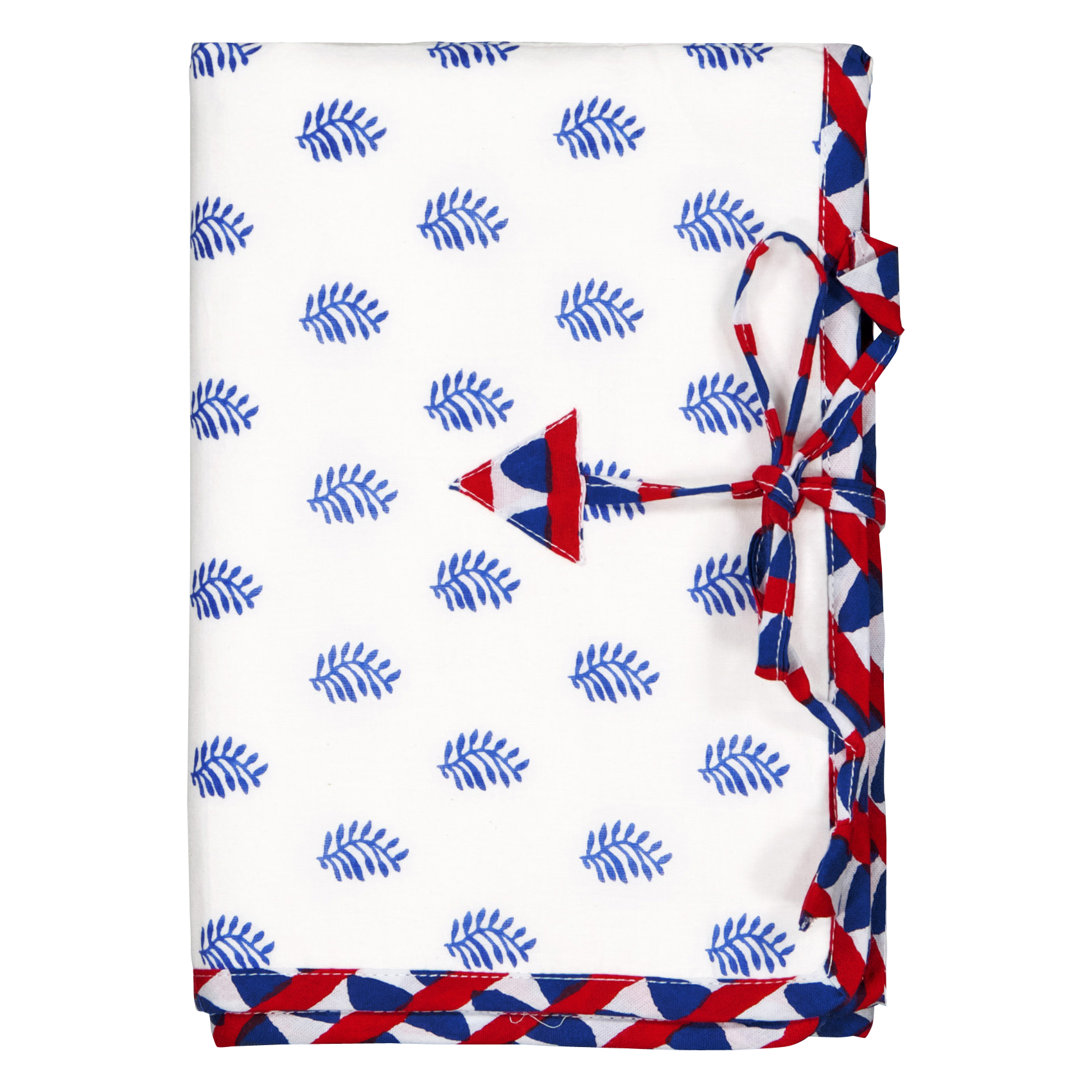 Matelas à langer de voyage imprimé en coton  LUCAS DU TERTRE Blue