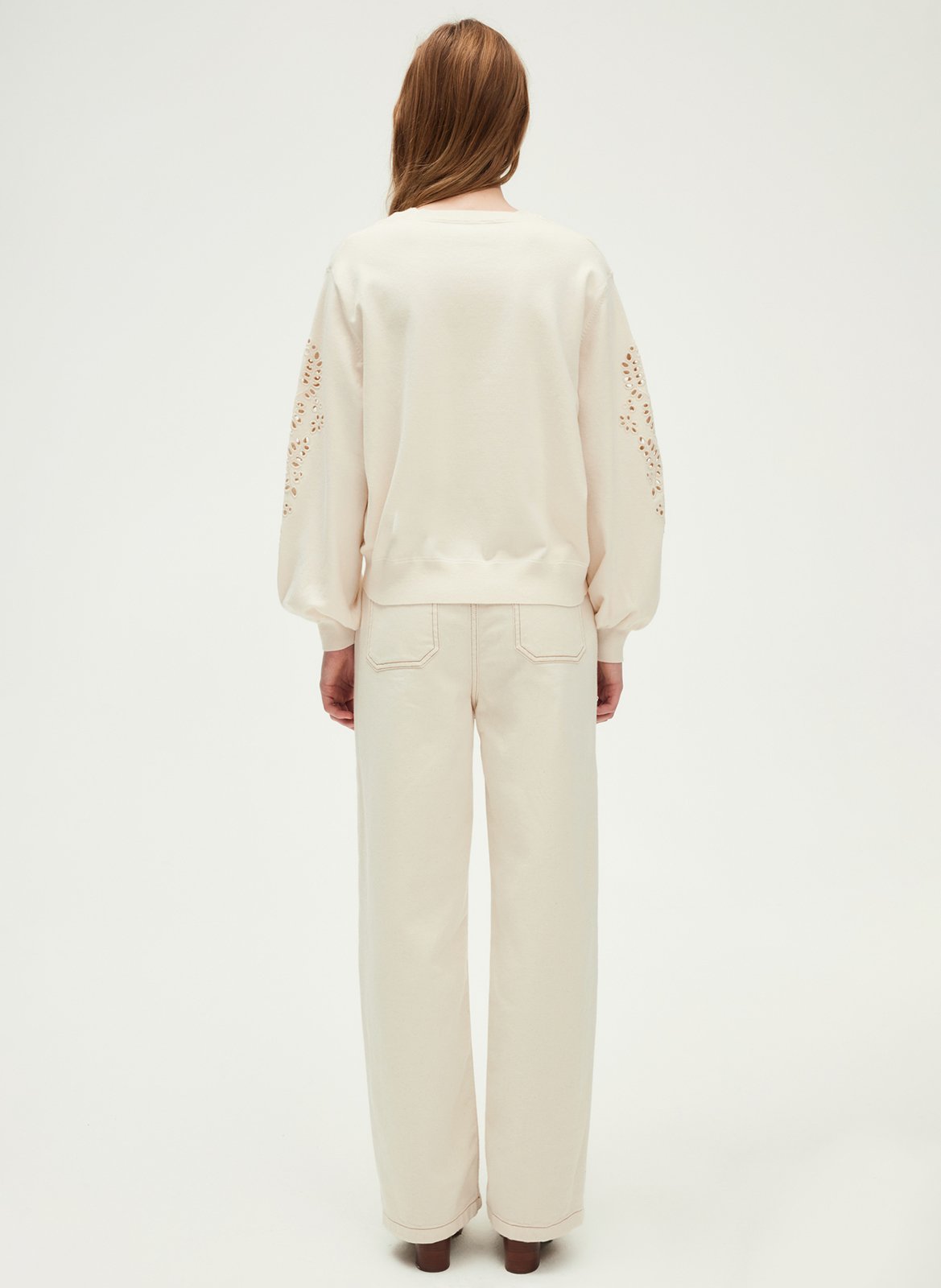 Sweat oversize col rond  PABLO Beige