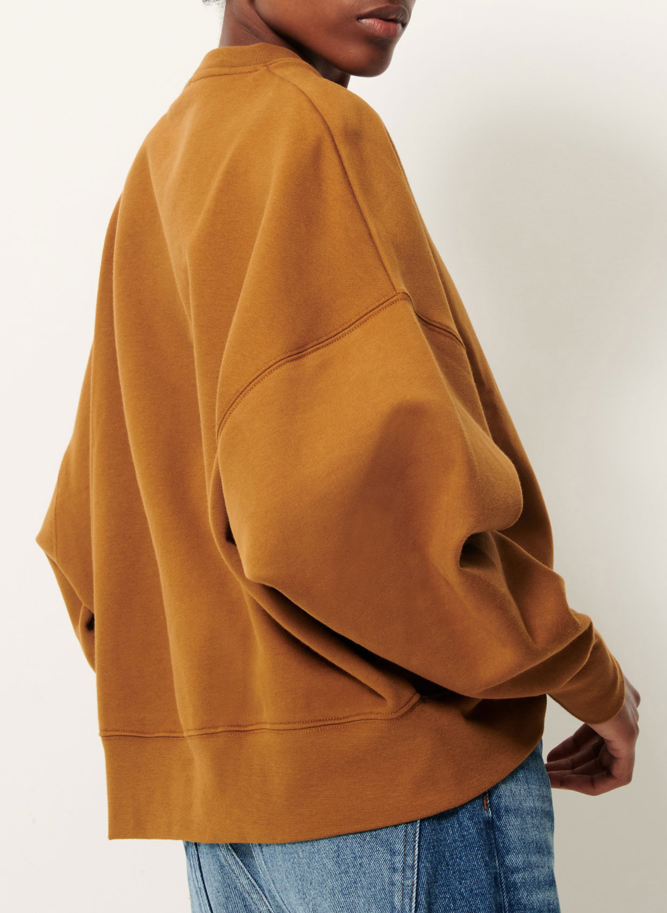 Sweat court oversize en coton  SESSUN Marron