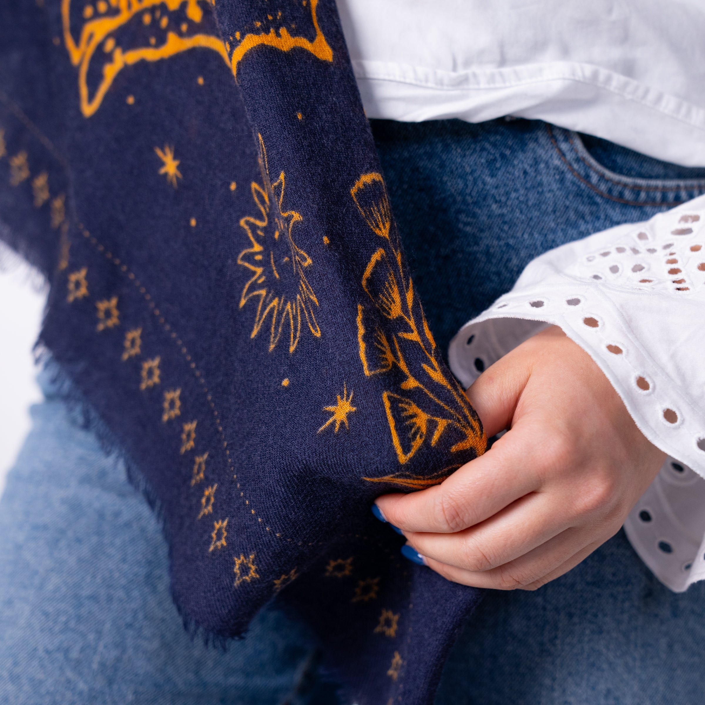 Small wool sasha scarf BILLYBELT Blue