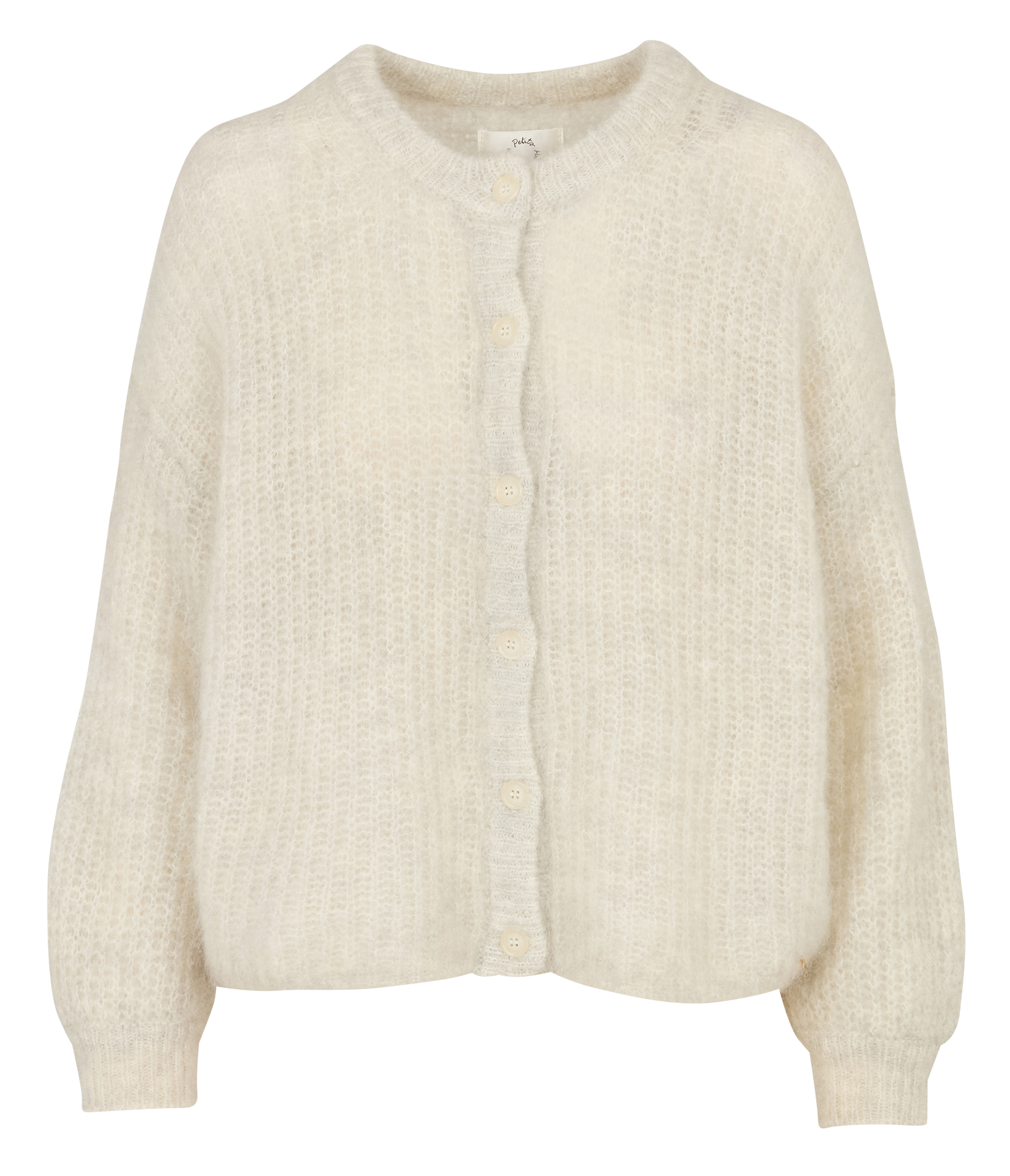 Oversized fluffy wool blend vest DES PETITS HAUTS Grey