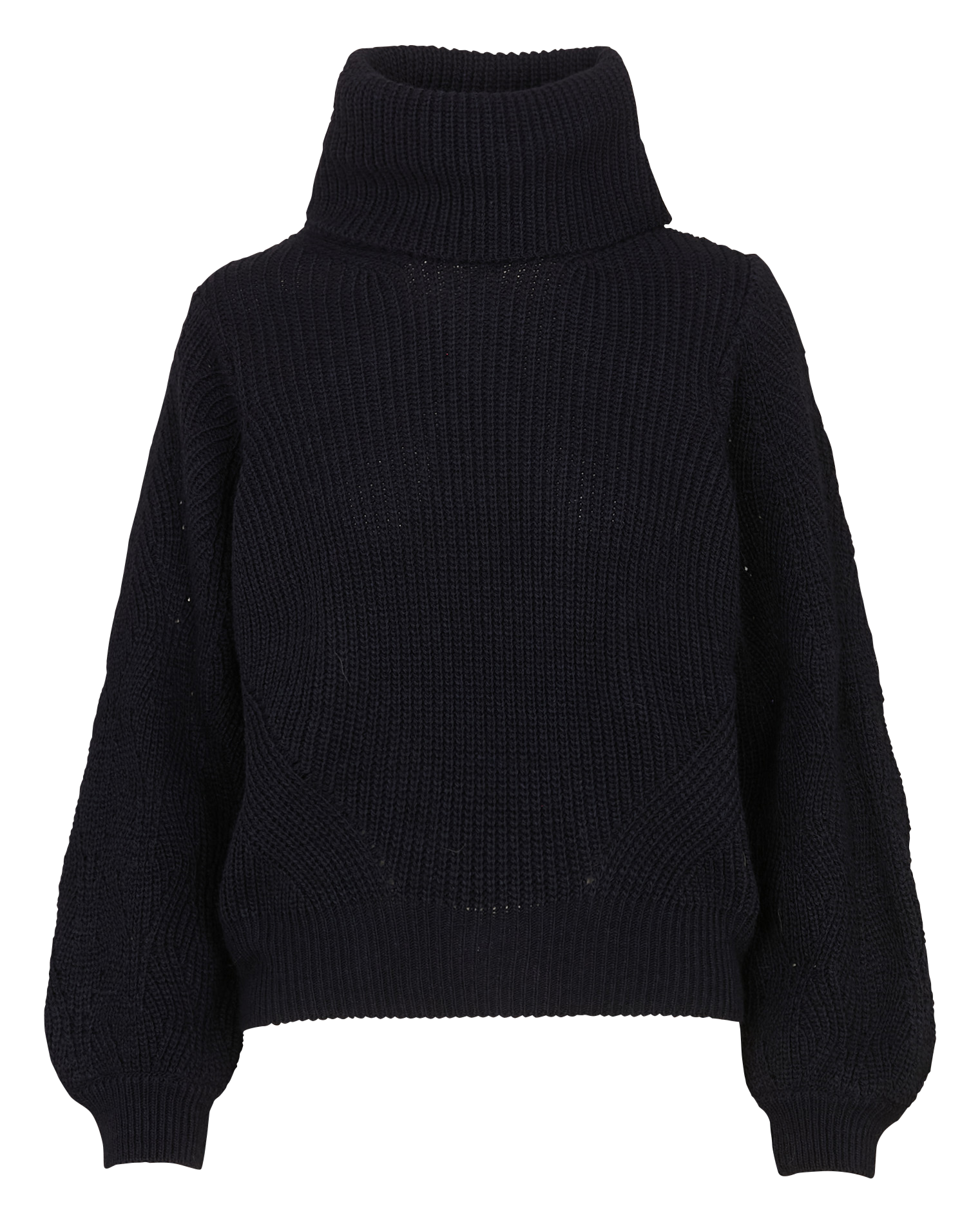 Gerade geschnittener Rollkragenpullover aus Strick-Mix LA FEE MARABOUTEE Blau