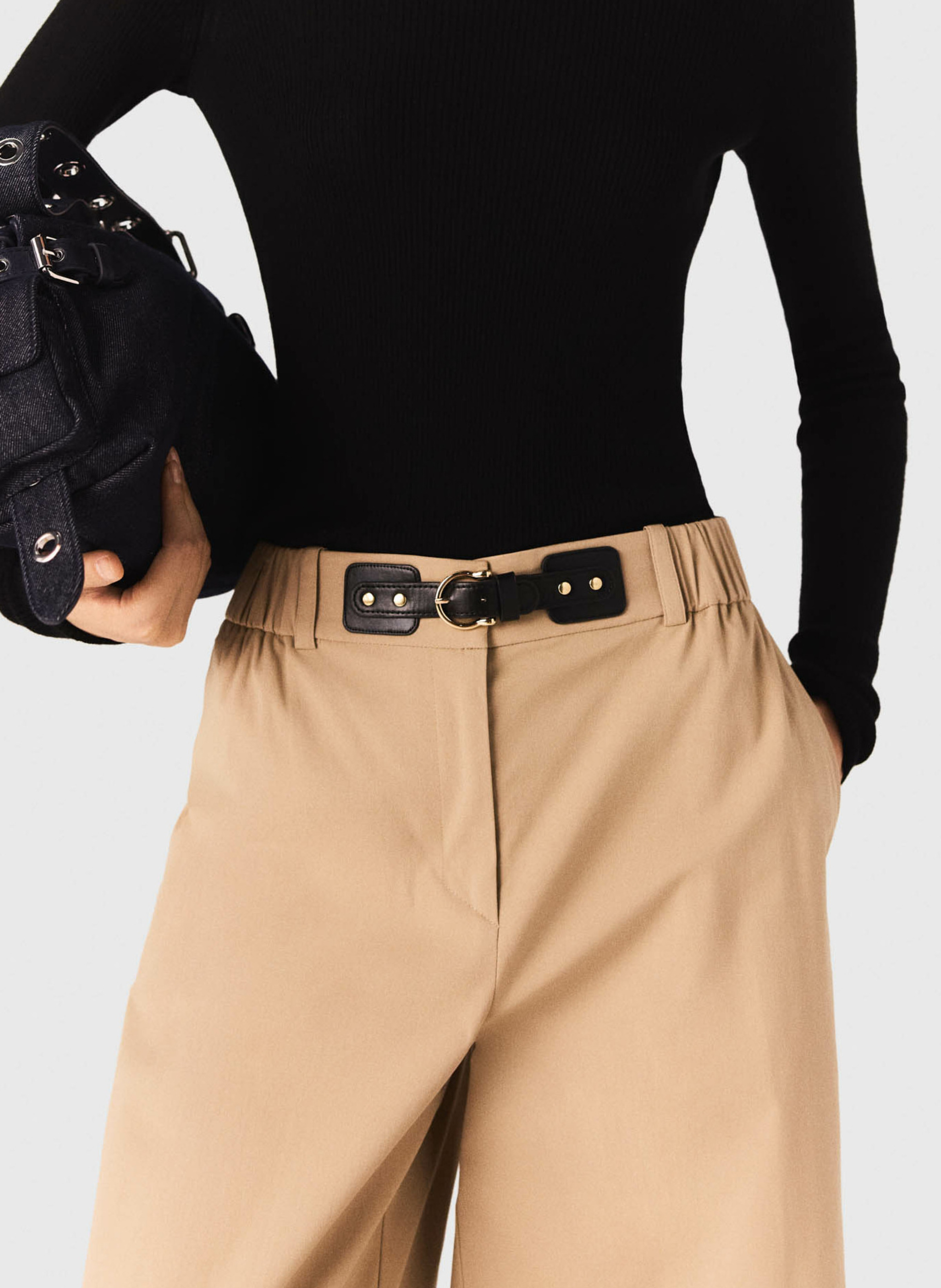 Cotton-blend chinos MAJE Beige