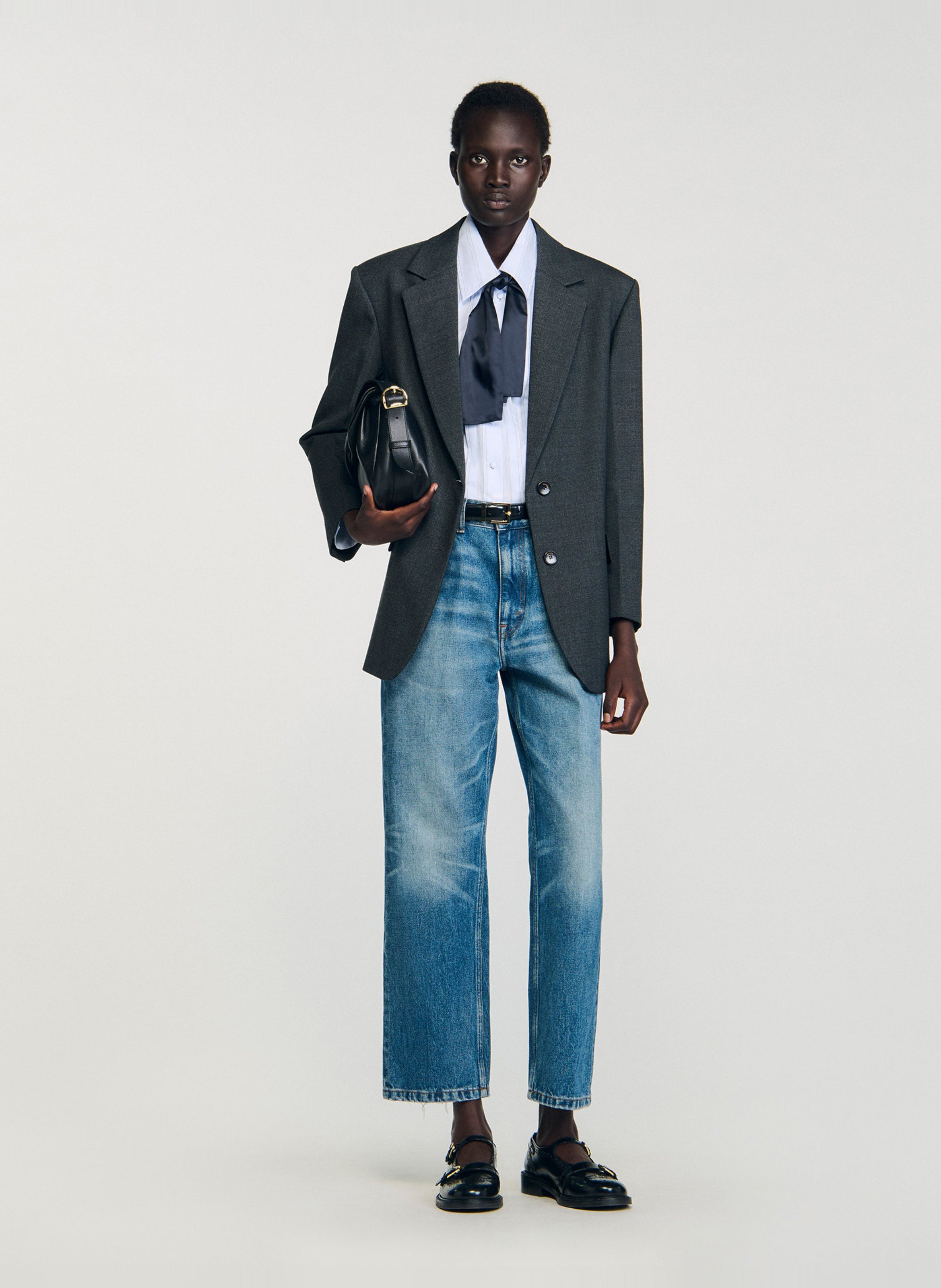 Veste tailleur oversize structurée SANDRO Gris