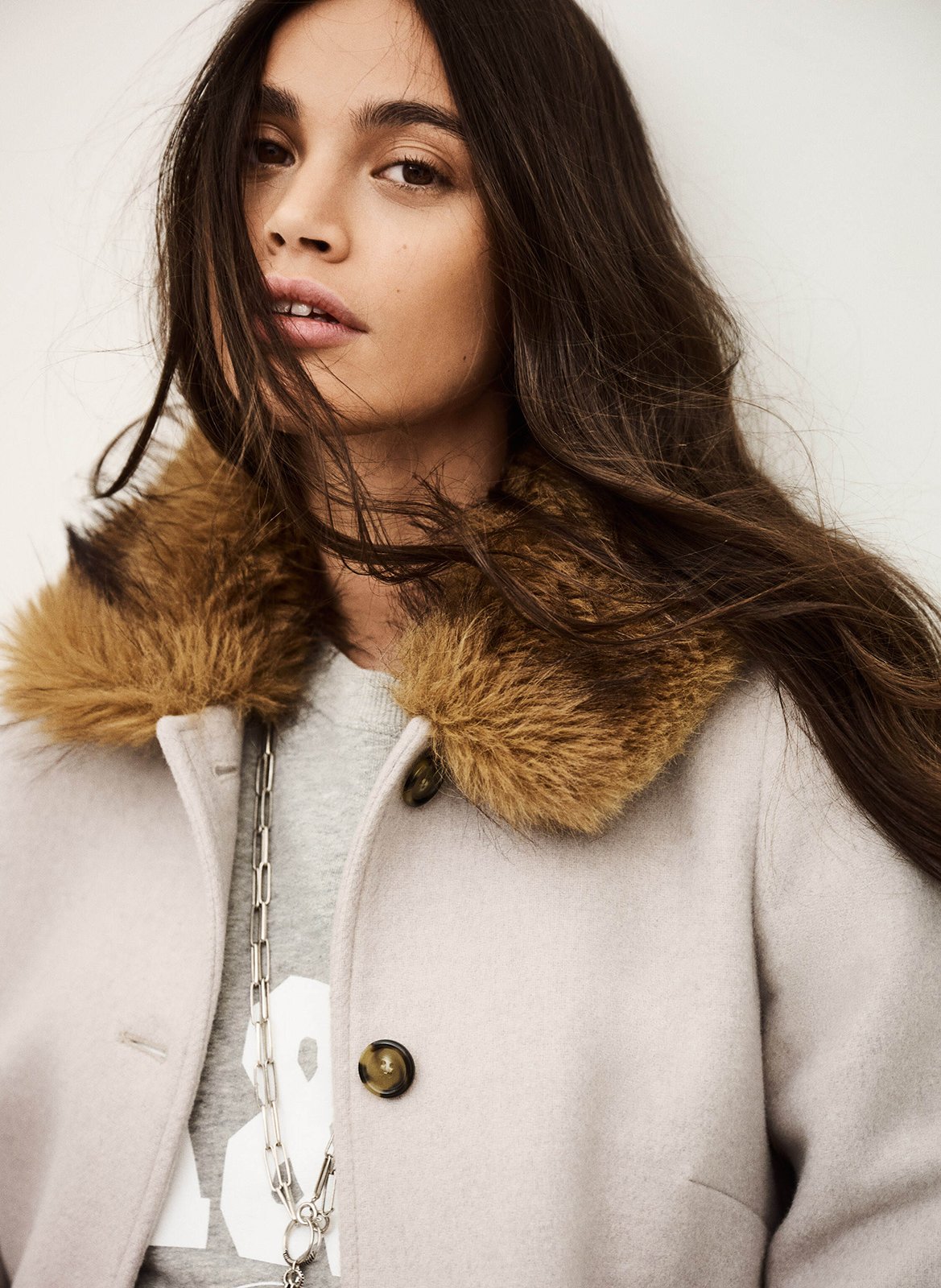 Alpaca wool coat  BA&SH Beige