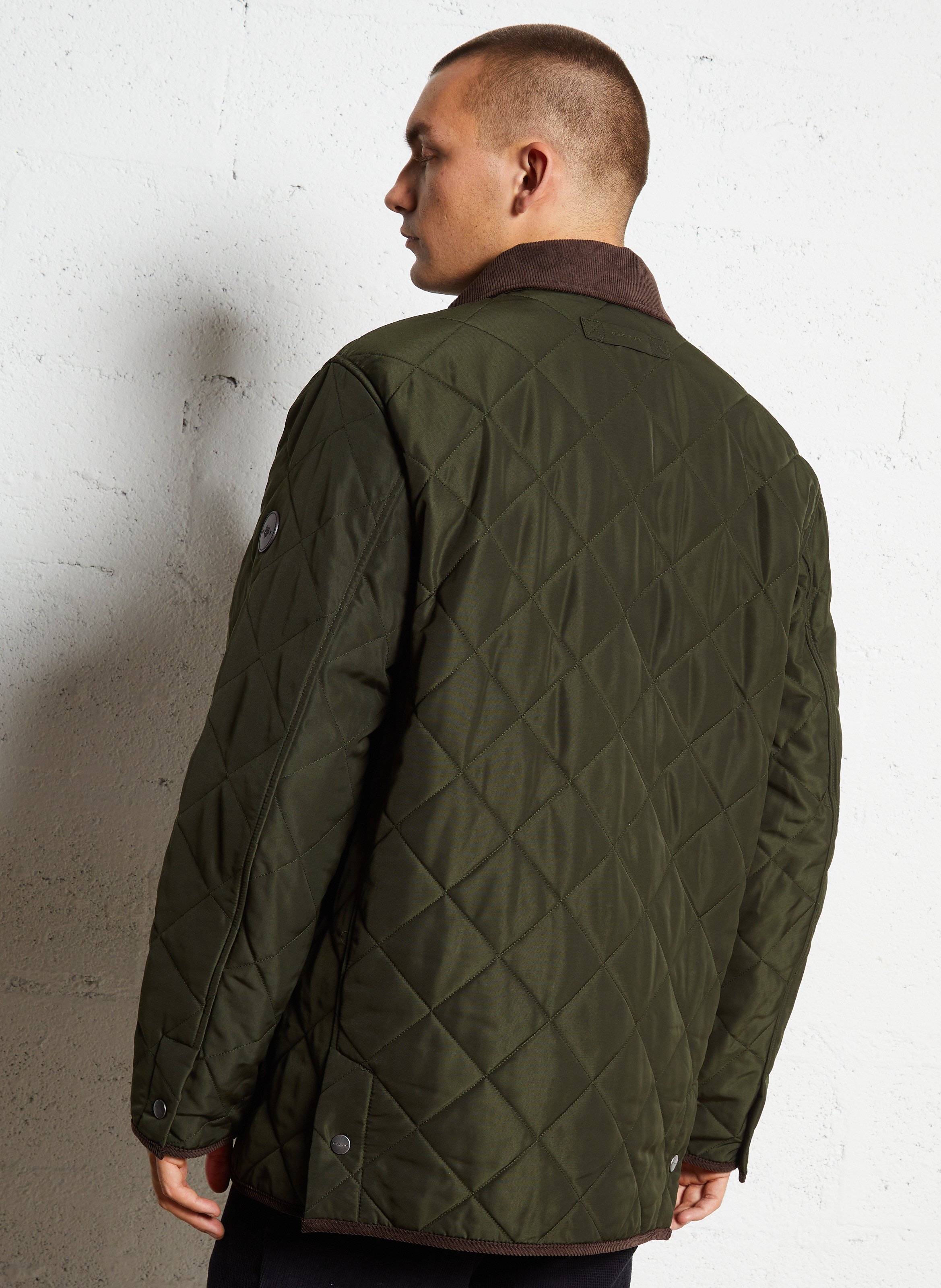Coat with classic corduroy collar GANT Green