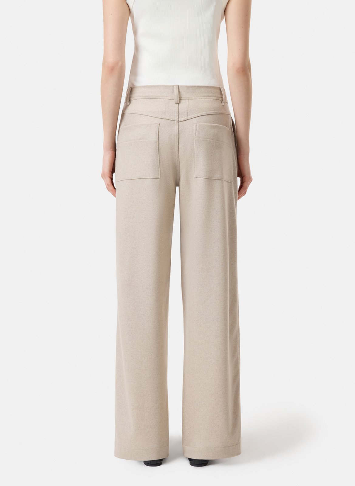 Pantalon large en laine recyclée CLOSED Gris