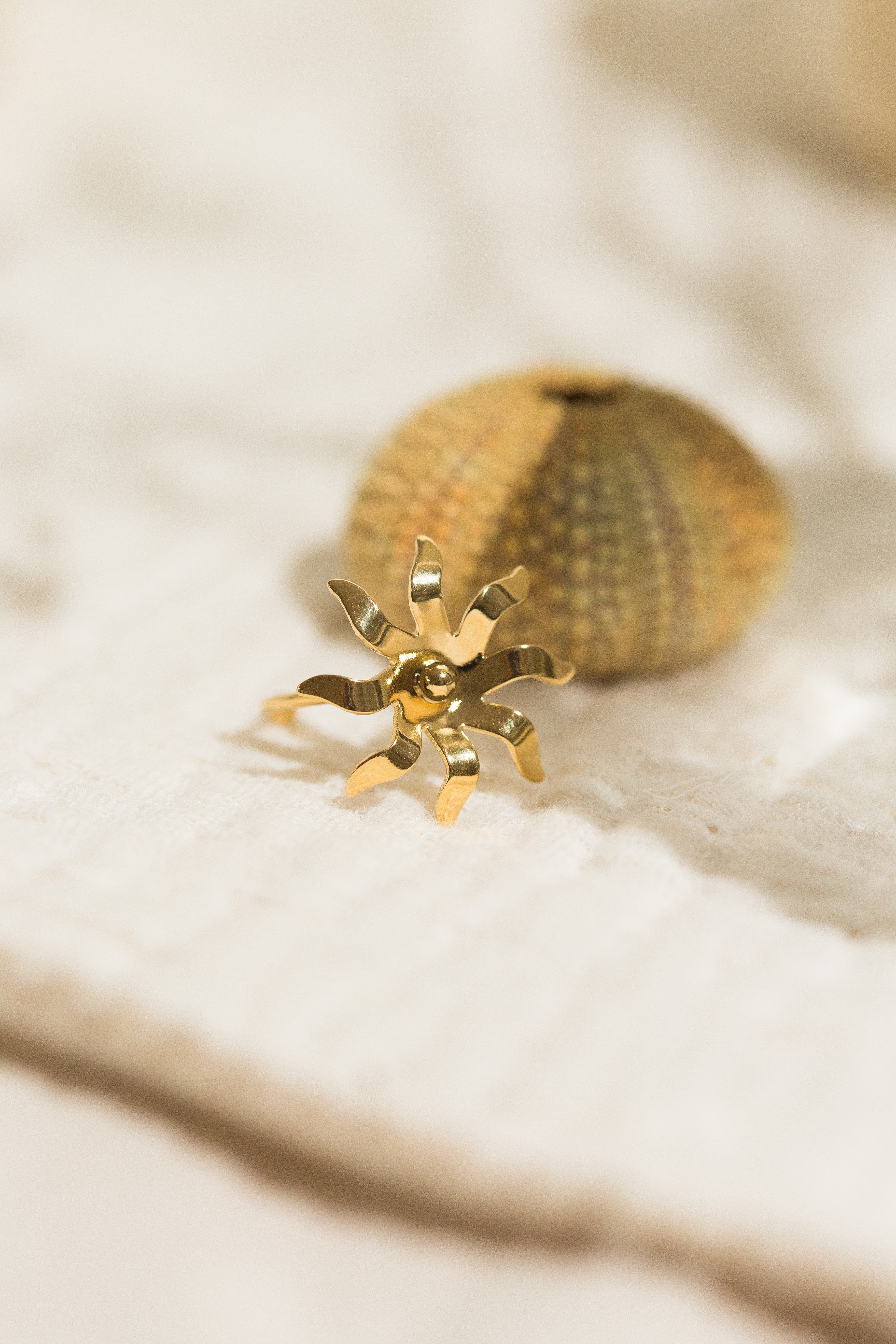 Sun ring silver-plated MONSIEUR SIMONE Golden