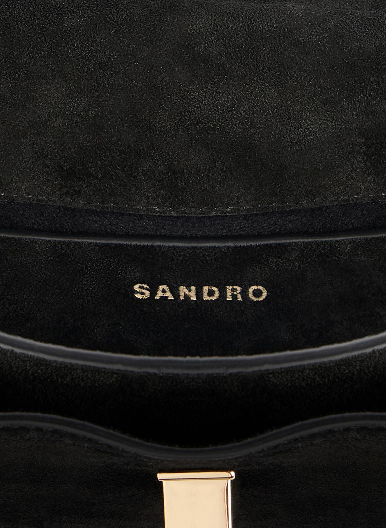Dori leather shoulder bag SANDRO Black