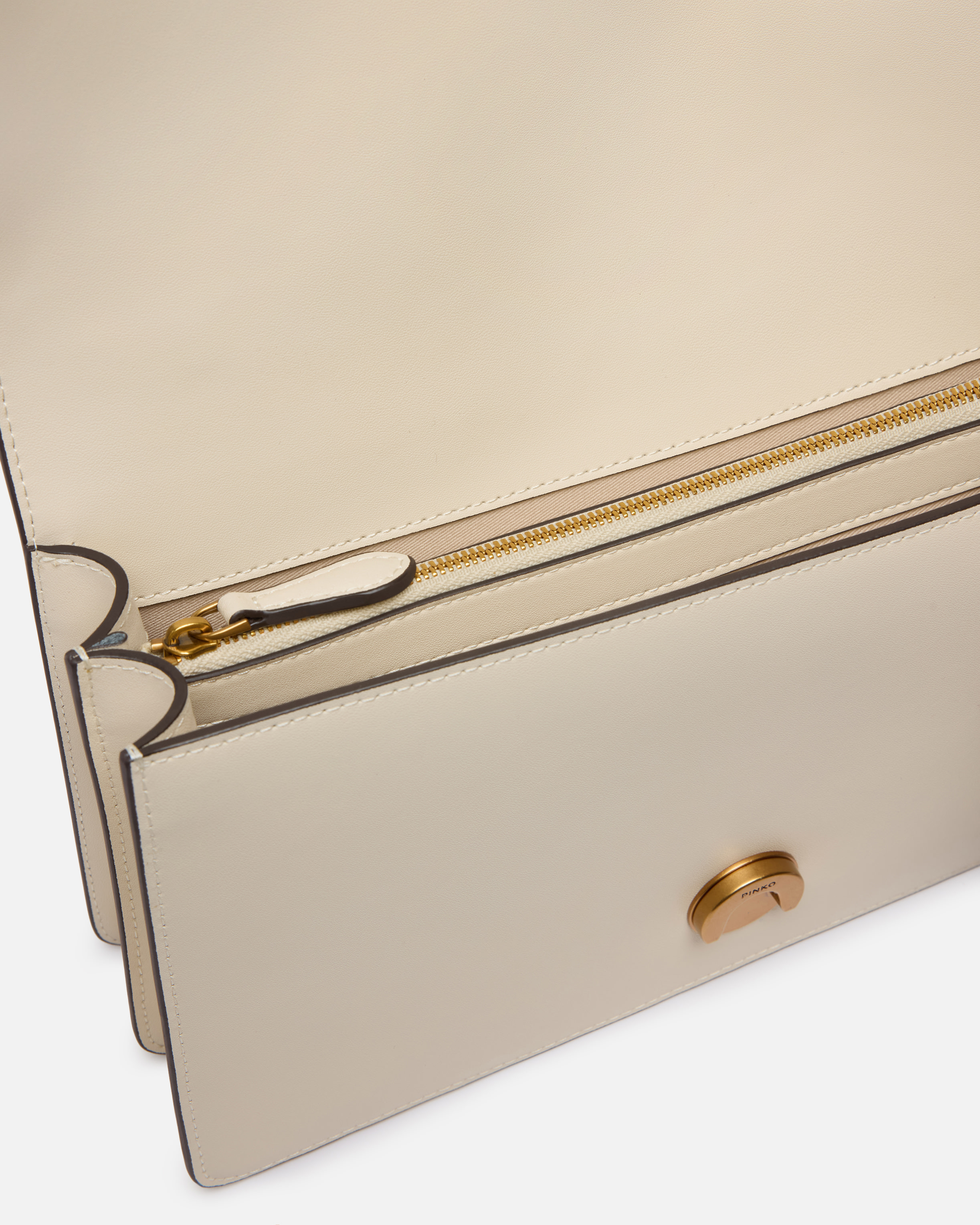 Sac à main moyen love bag one en cuir PINKO Blanc