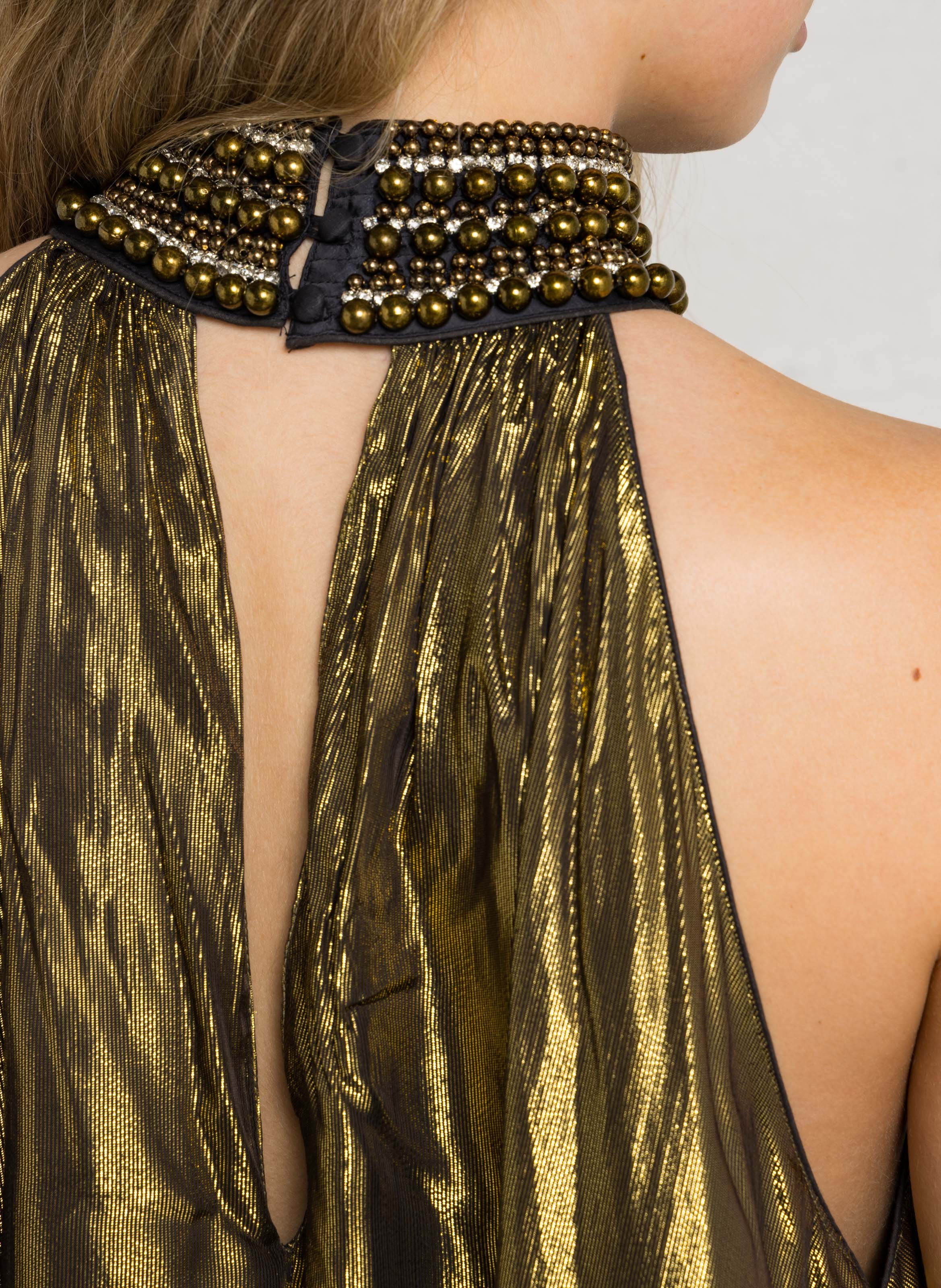 Langes Kleid in Metallic-Optik MES DEMOISELLES Schwarz