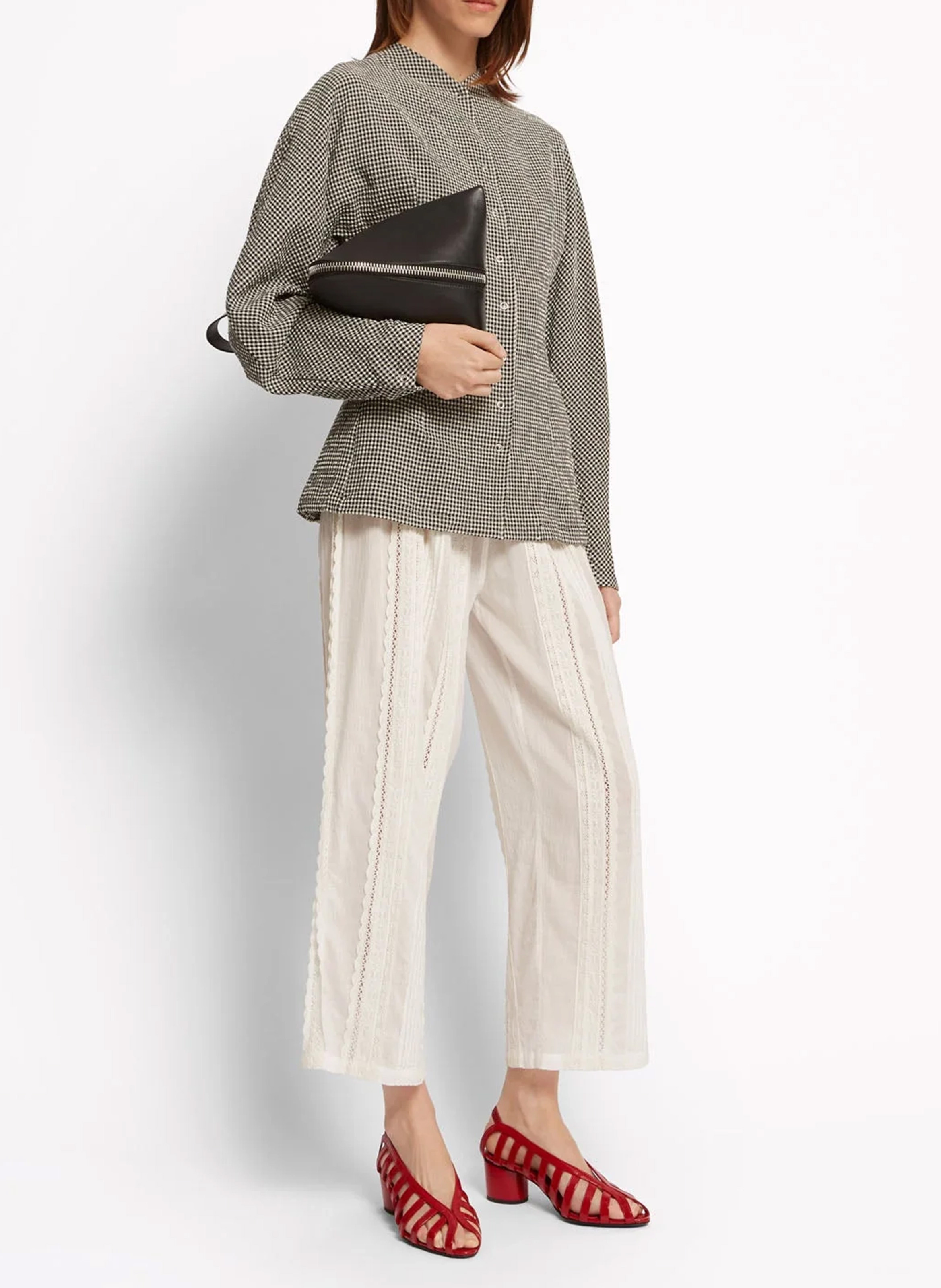 Aquarelle fitted cotton jacket  ROSEANNA Black