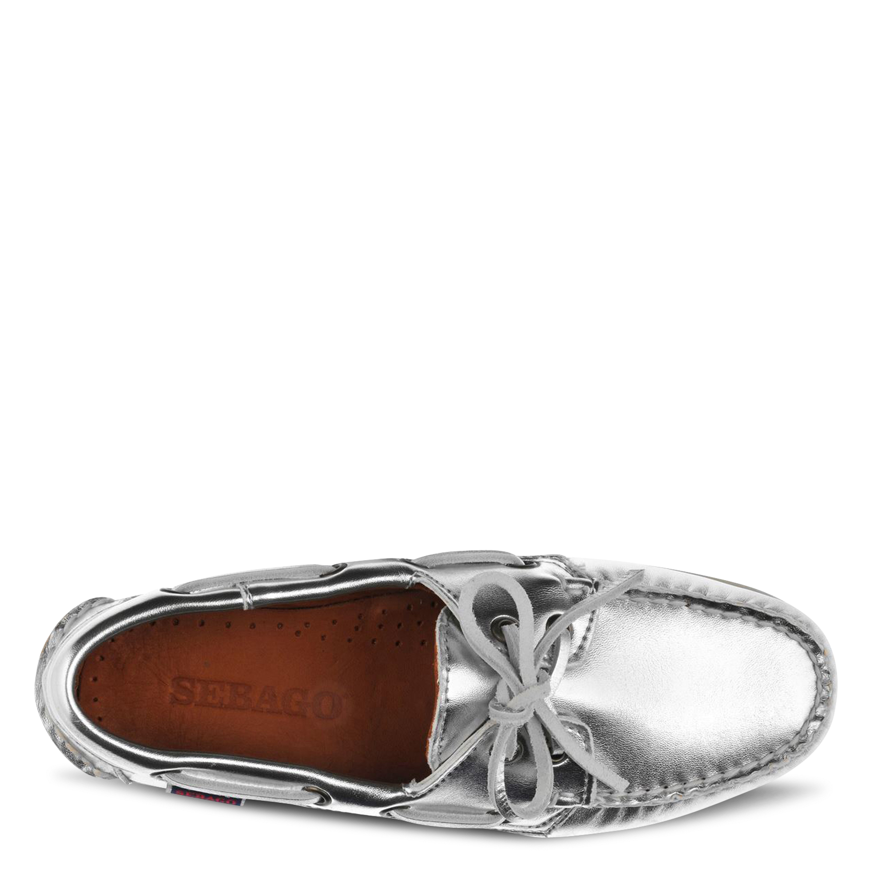 Glanzleder Bootsschuhe SEBAGO Silber