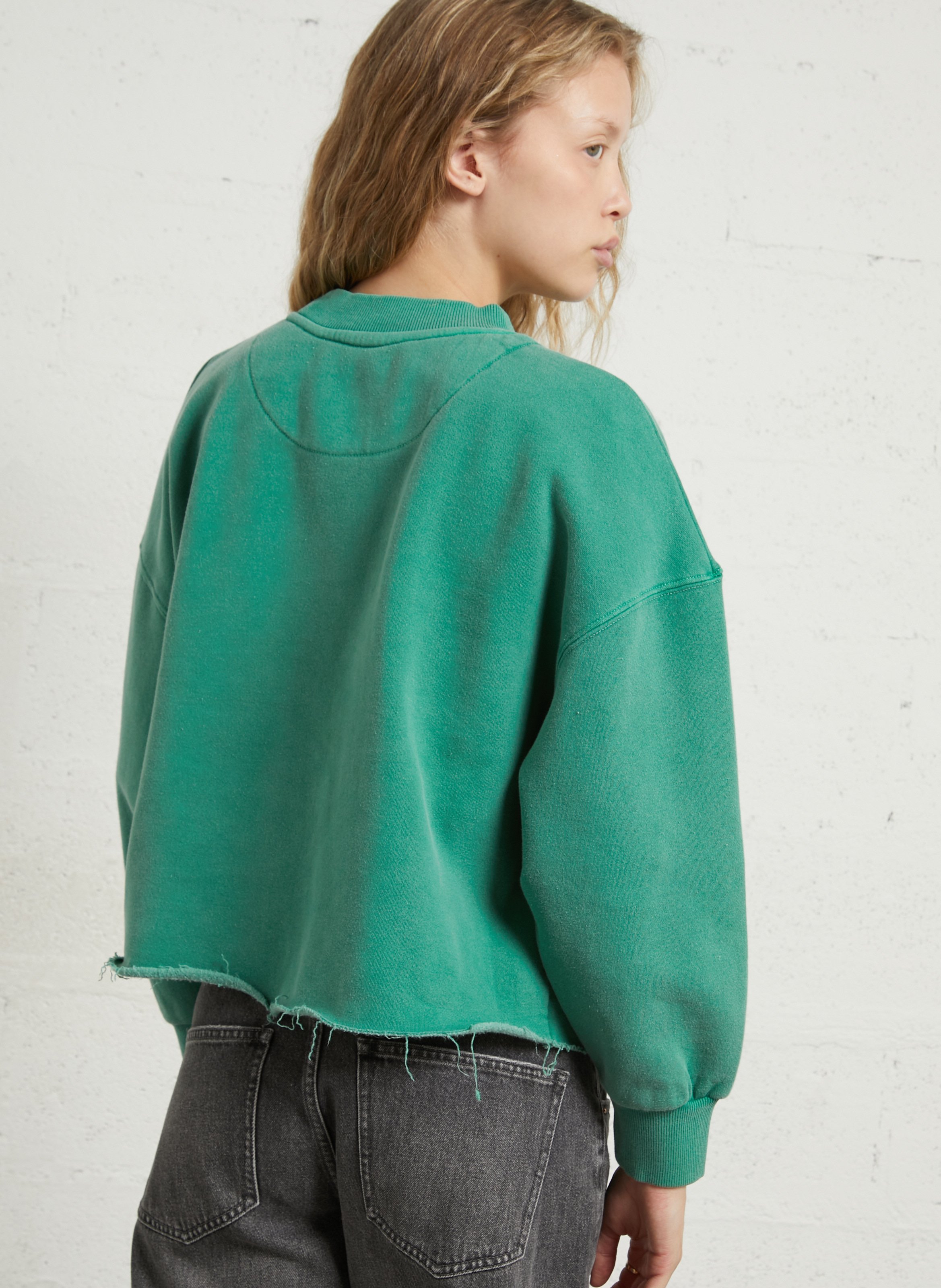 Cotton round-neck sweatshirt NEWTONE Green