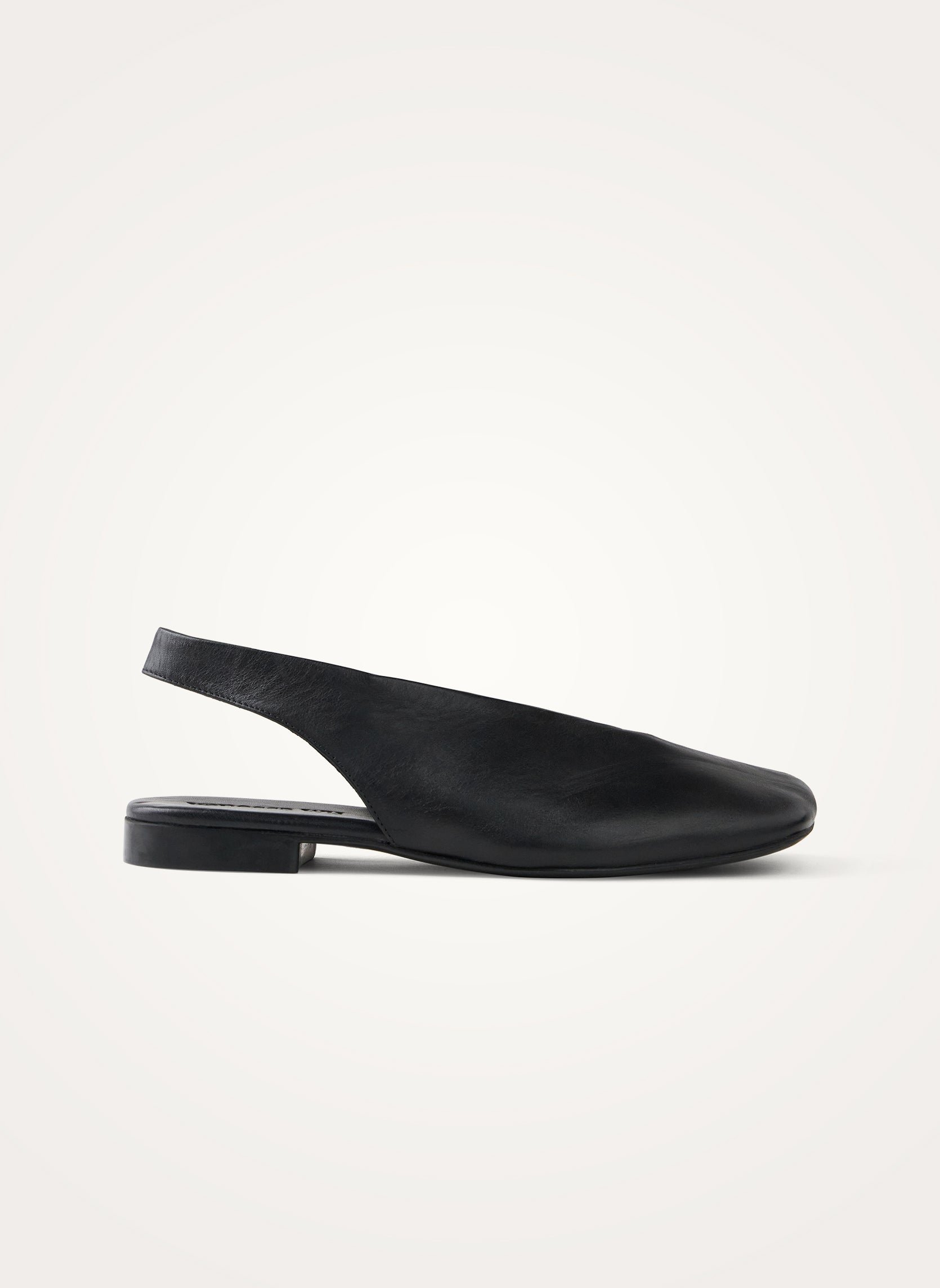 Square-toe slingback ballet flats VANESSA WU Black