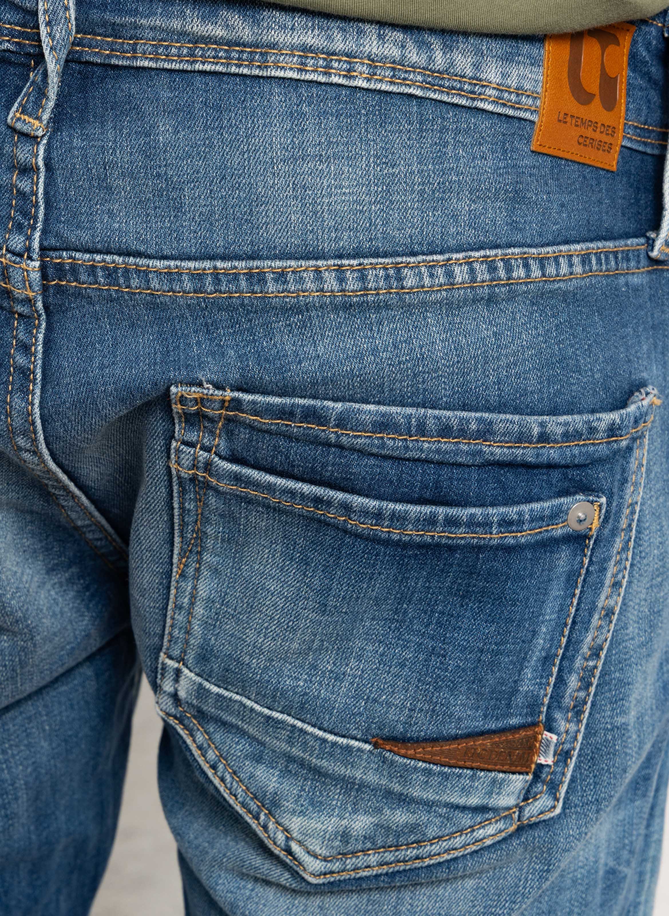 High-rise slim-fit jeans LE TEMPS DES CERISES Blue