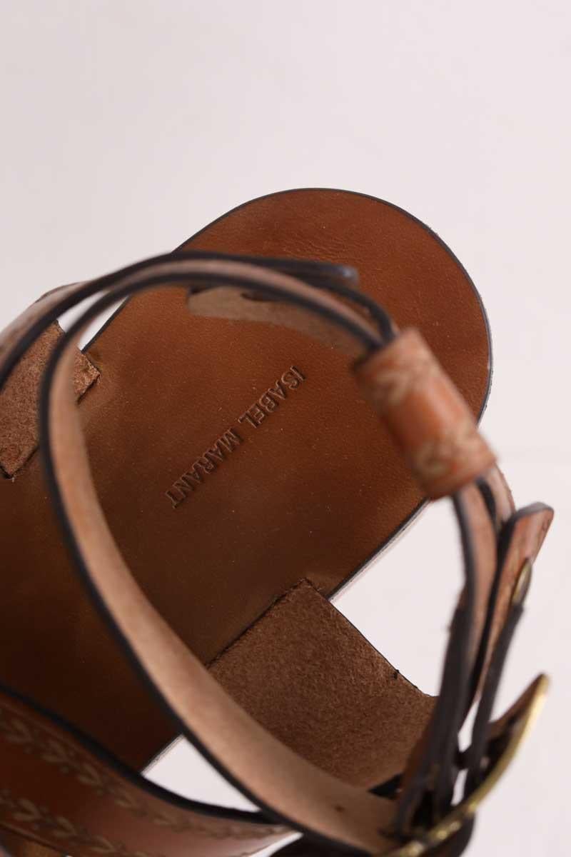 Faux leather sandals ISABEL MARANT - Seconde Main Brown