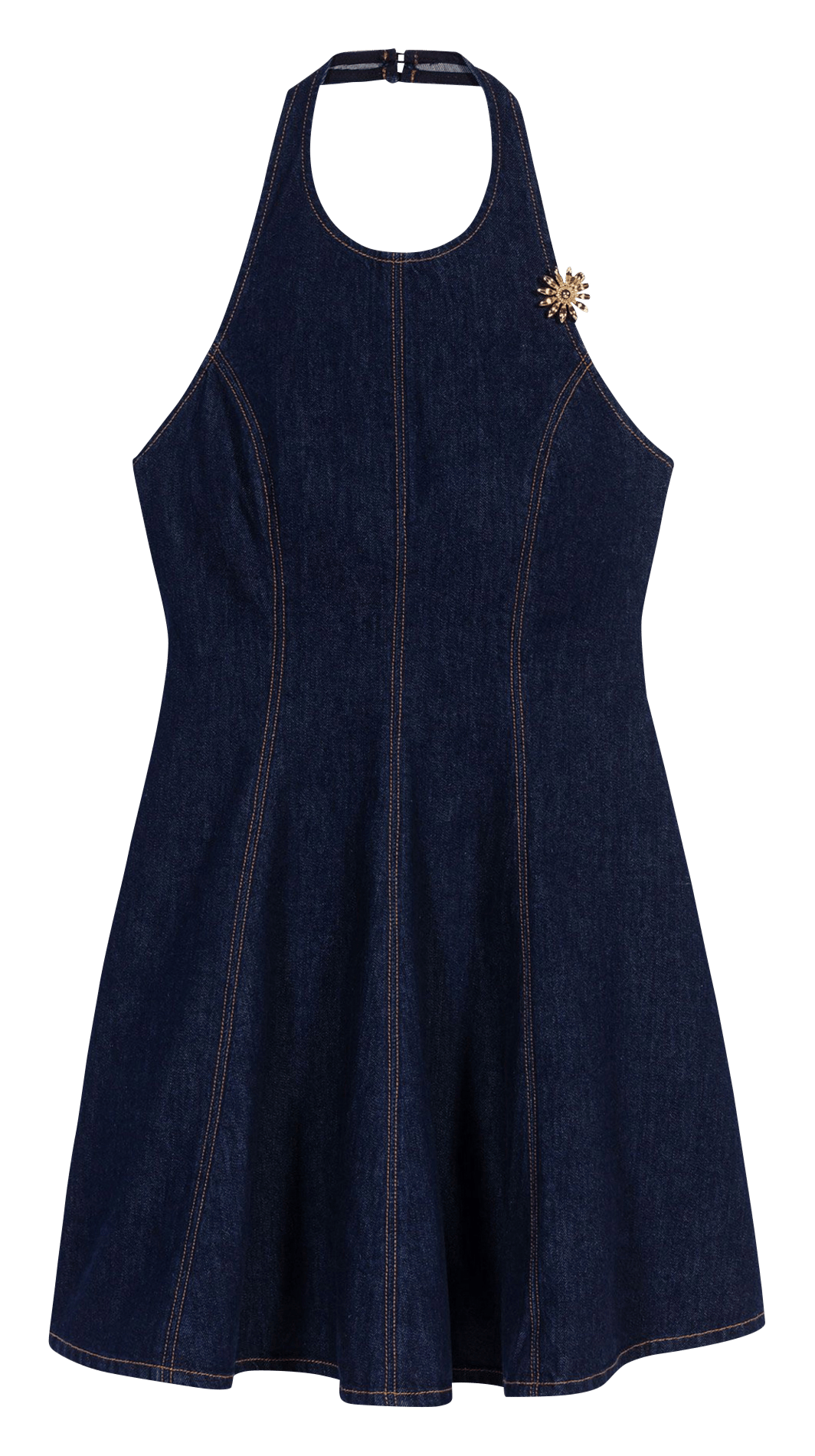 Robe courte en jean à broche MAJE Bleu