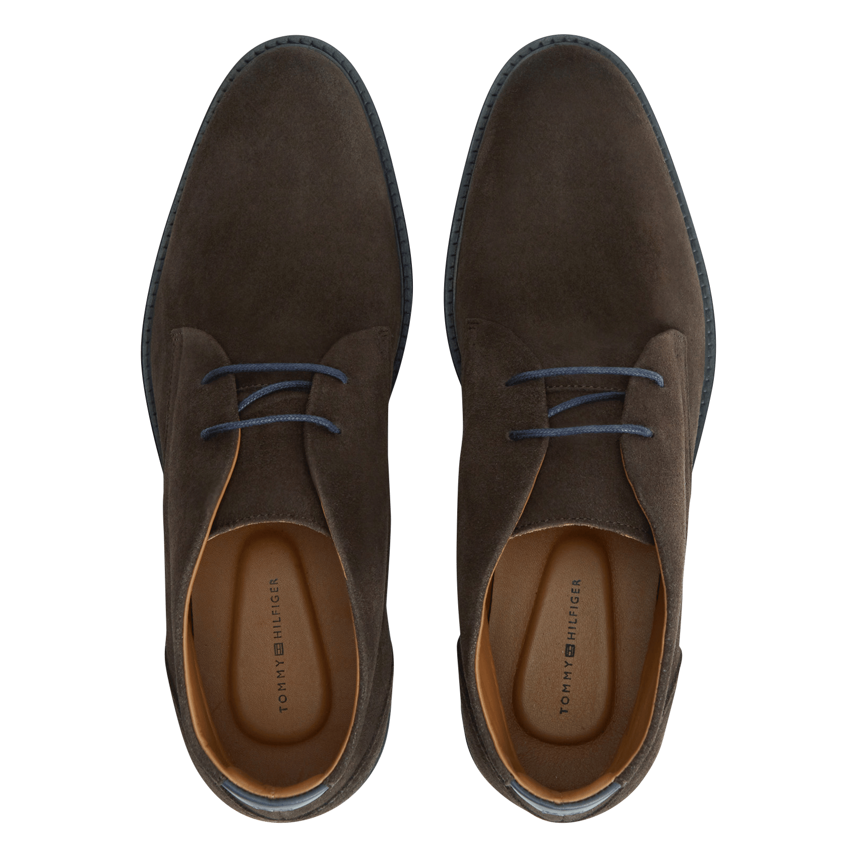 Suede Derby shoes TOMMY HILFIGER Brown