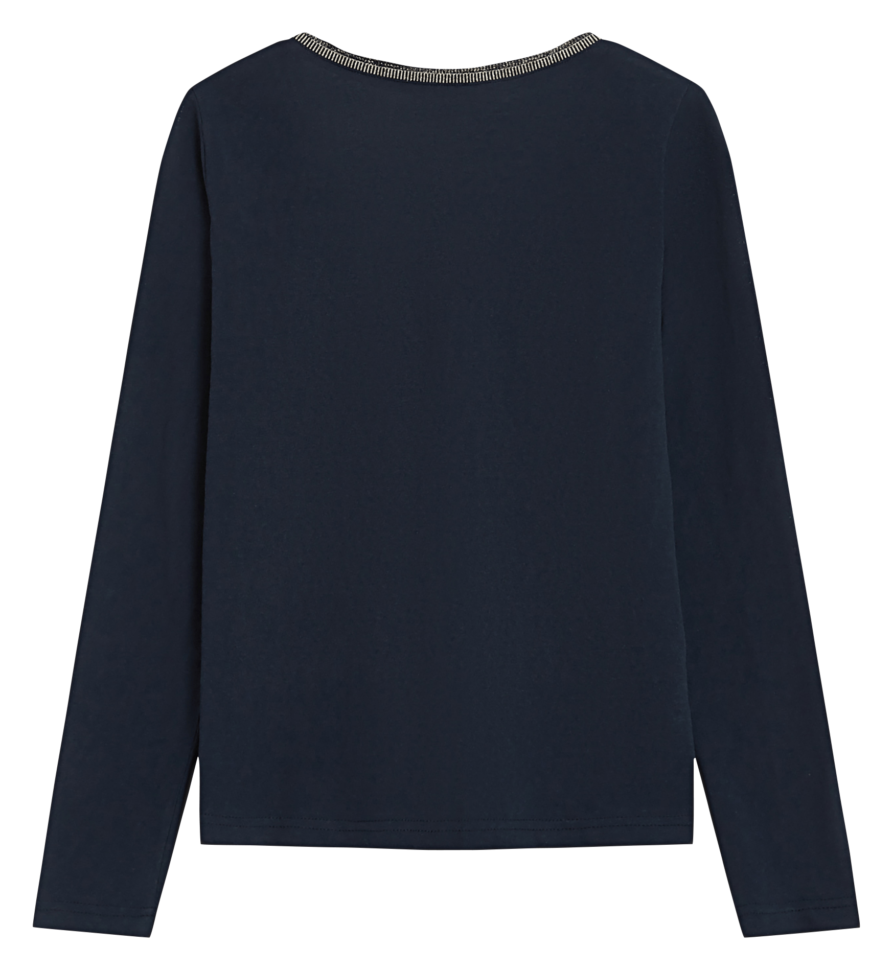 Tee-shirt col V en coton mélangé GRACE ET MILA Bleu