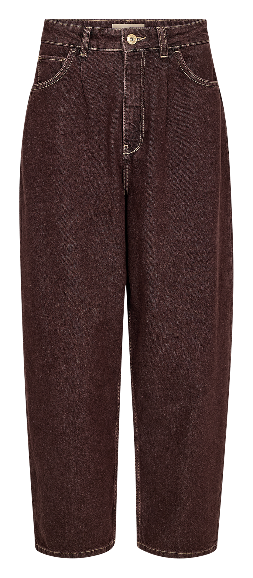 High-waisted plain denim jeans MOS MOSH Red
