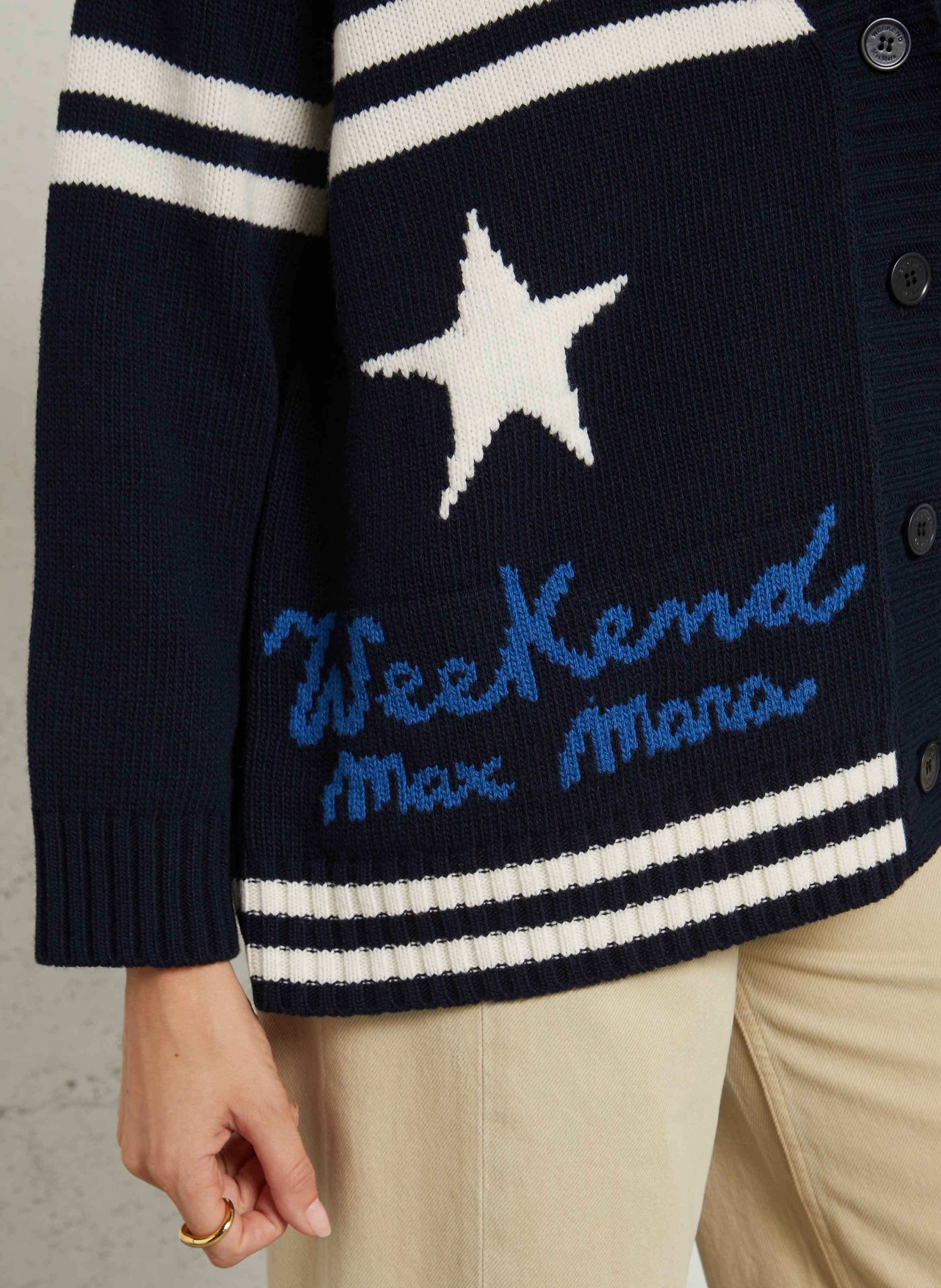 Long wool cardigan MAX MARA WEEK END Blue