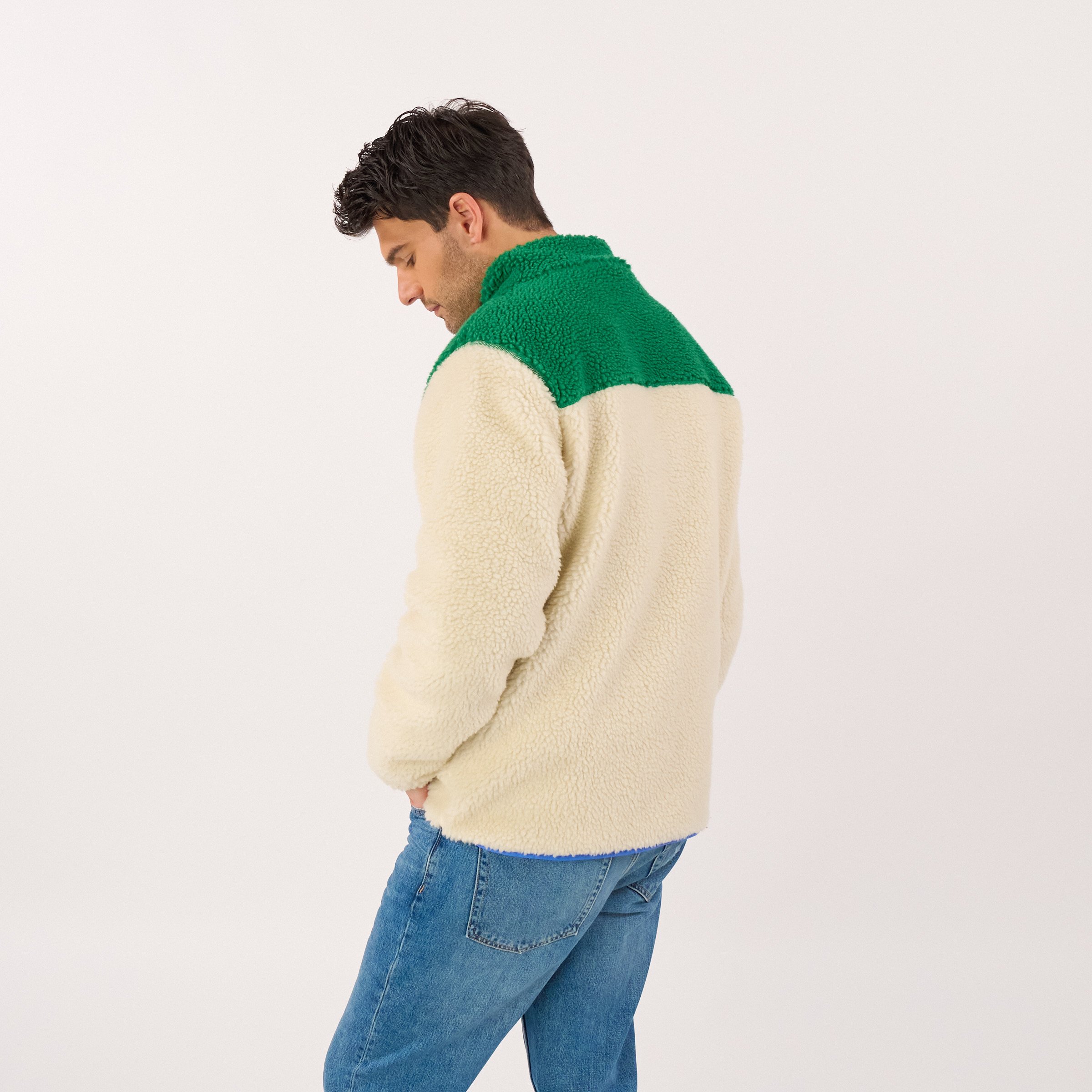 Sherpa zip-up jacket | Beige BILLYBELT Men