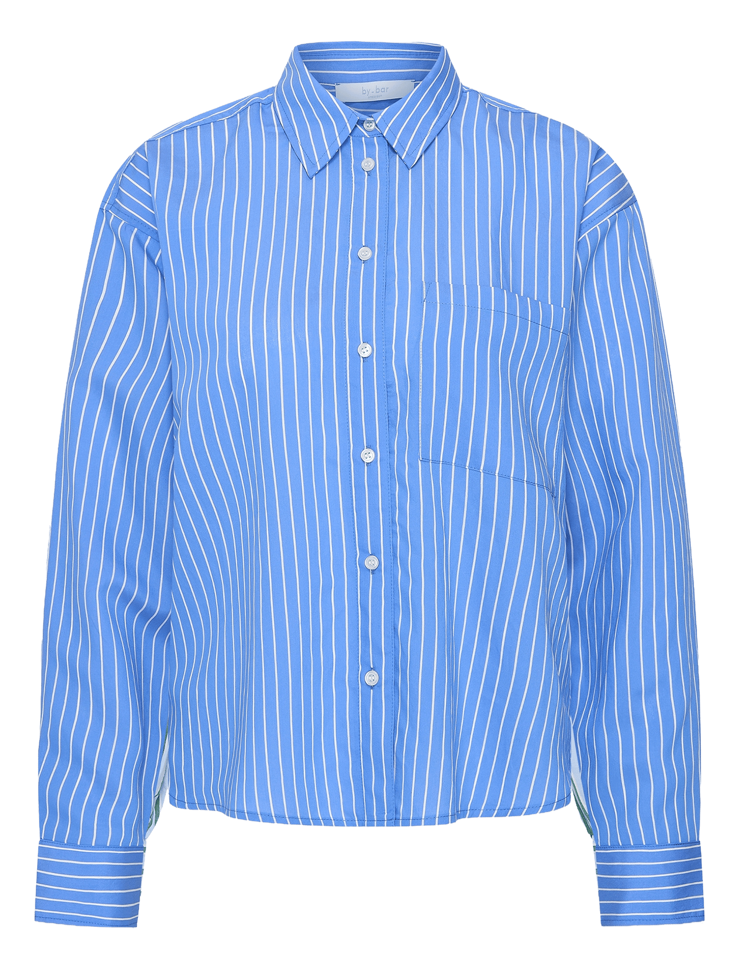 Recht gestreept overhemd BY BAR Blauw